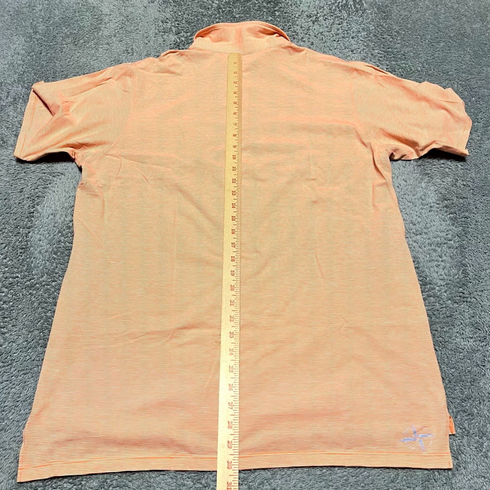 Vintage B Draddy Polo Shirt Mens Large Orange Striped Golf Pima Size US L / EU 52-54 / 3 - 7 Thumbnail