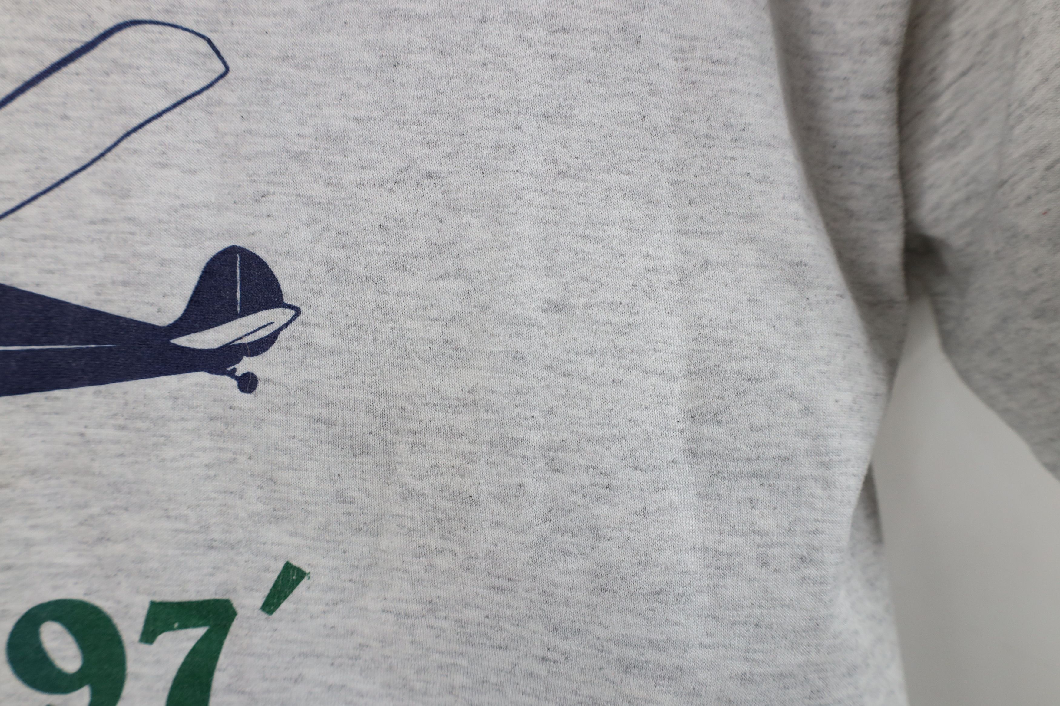 Vintage Vintage 90s 70 Knotters All Ohio Airplane T-Shirt Gray Size US XL / EU 56 / 4 - 5 Thumbnail