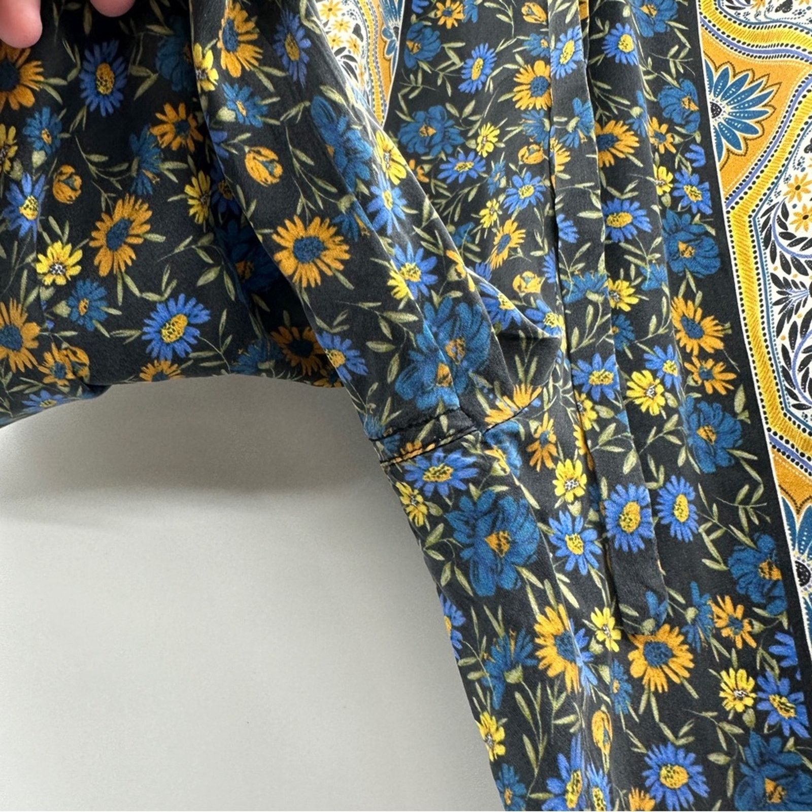 Johnny Was Johnny Was Silk Blend Floral Paisley Drawstring Pants Sz S Size 27" / US 4 / IT 40 - 5 Thumbnail