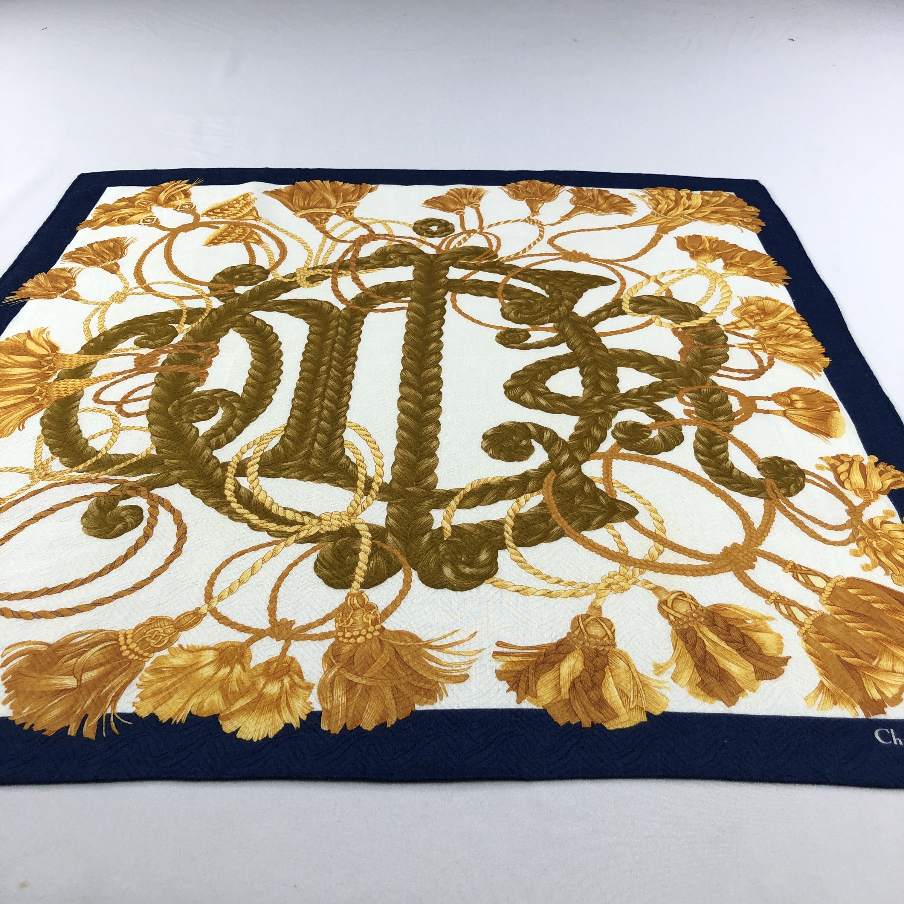 Christian Dior Monsieur Christian Dior Handkerchief Neckerchief Bandana H2863 Size ONE SIZE - 4 Thumbnail