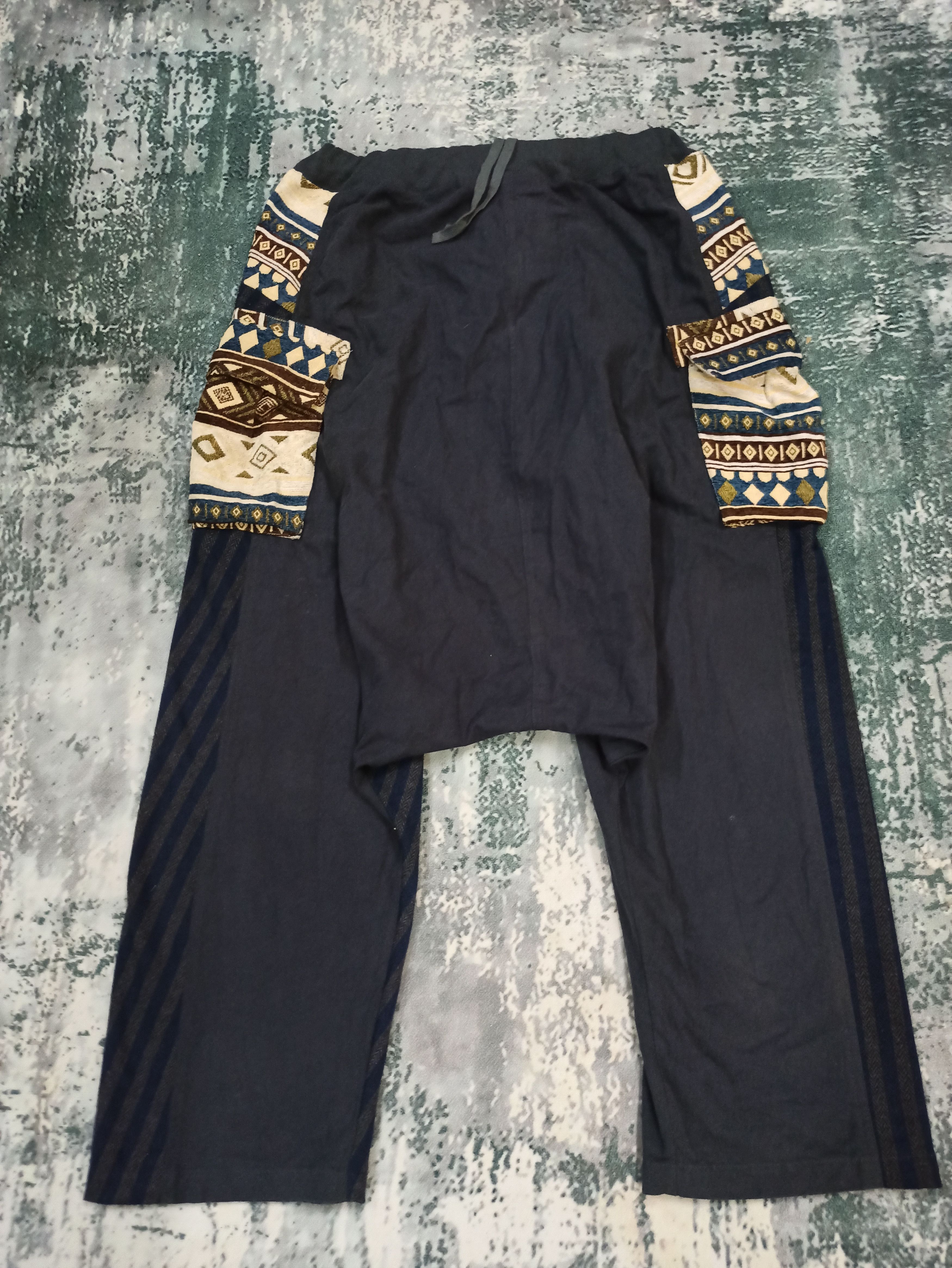 Japanese Brand Chaihane Nomayu Patchwork Men Sarouel Pant Amina Collection Size US 31 - 1 Thumbnail