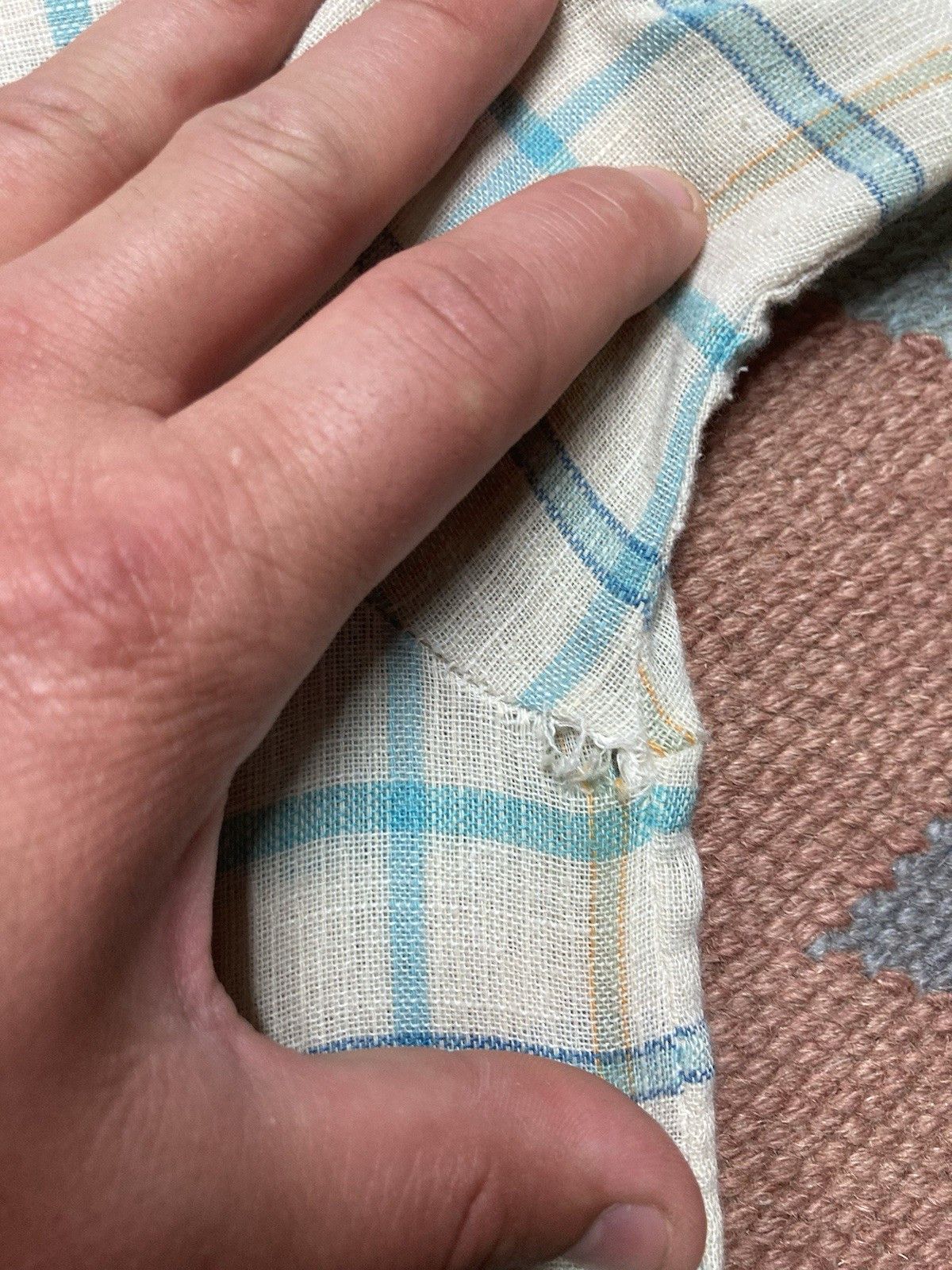 Vintage Vtg 1960s button shirt Brent poly cotton plaid men’s small Size US S / EU 44-46 / 1 - 6 Thumbnail
