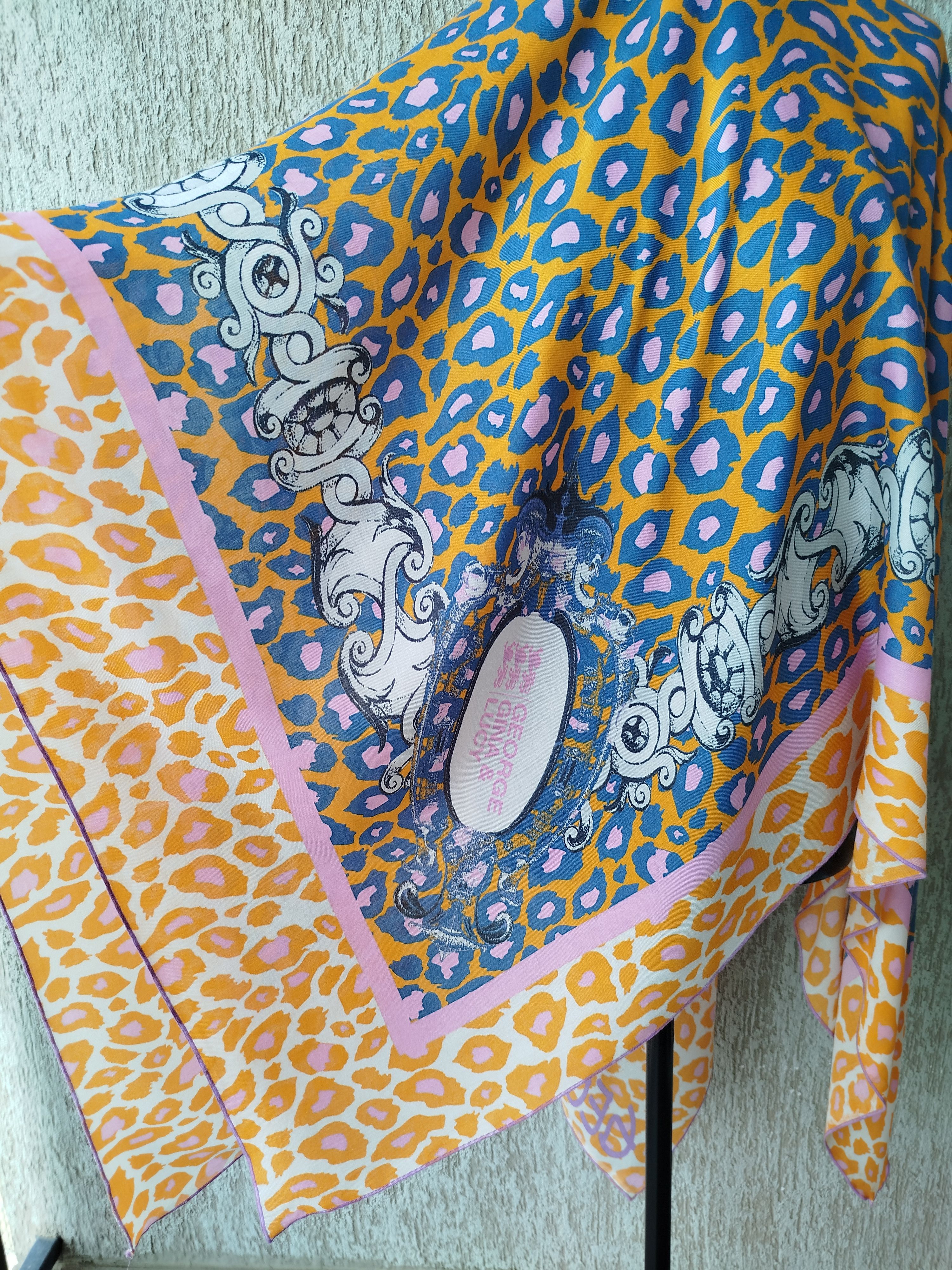 George Gina & Lucy Scarf Pareo Square Extra Large Animal Print Viscose Size ONE SIZE - 7 Thumbnail