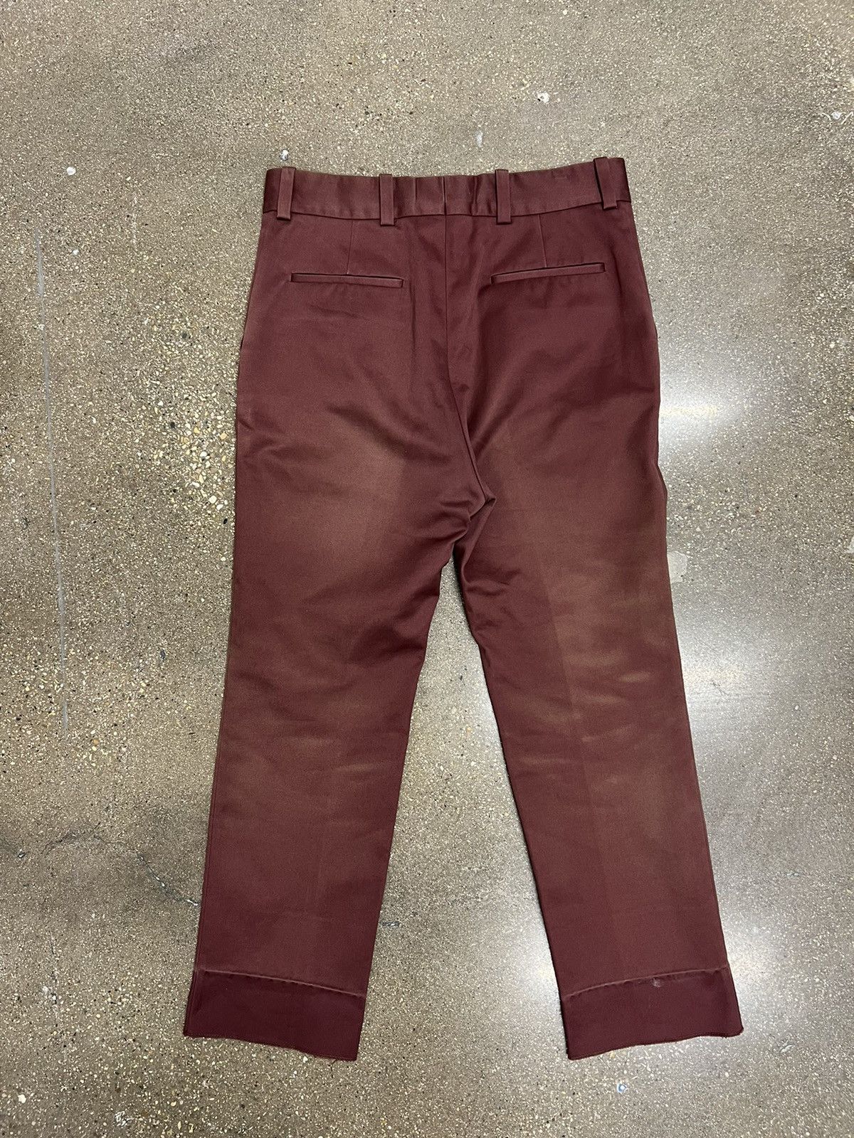 Balenciaga Balenciaga Paris Maroon Trousers Size US 29 - 2 Thumbnail