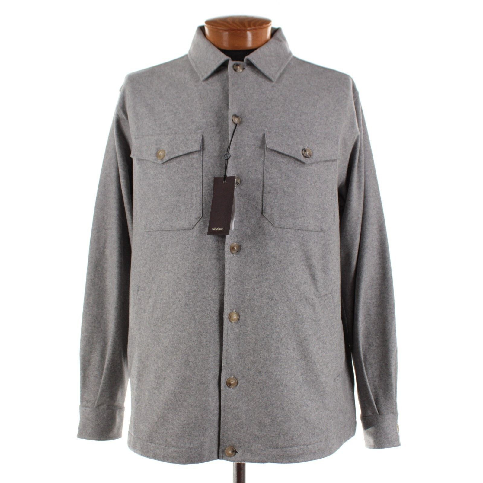 Other Windsor Overshirt Size XL US In Gray Cashmere Blend Size US XL / EU 56 / 4 - 1 Thumbnail