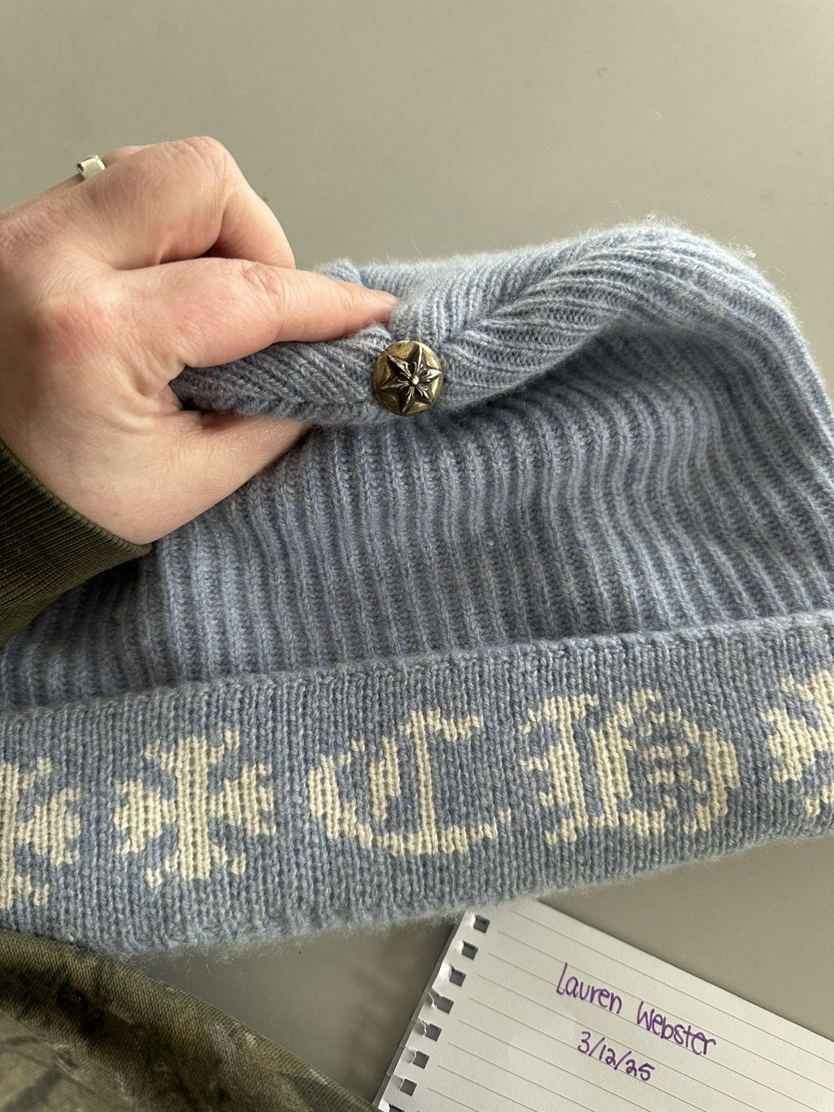 Chrome Hearts Chrome Hearts Big Daddy Cashmere Beanie Size ONE SIZE - 6 Thumbnail