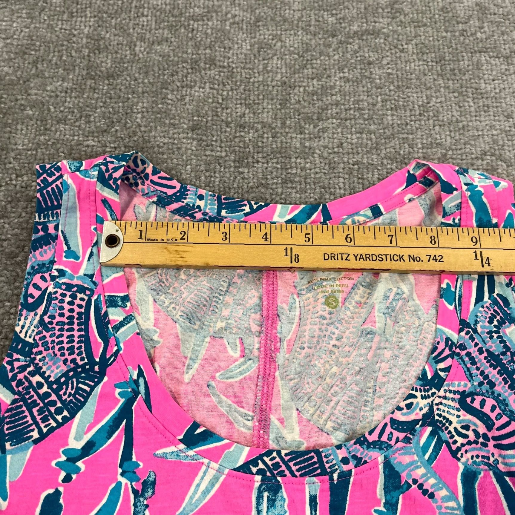 Lilly Pulitzer Lilly Pulitzer Raylee Dress Womens S Pink Blue Peanut Gallery Animal Print A-Line Multicolor Short Sleeveless Round Neck Pullover Dress Size S / US 4 / IT 40 - 6 Thumbnail