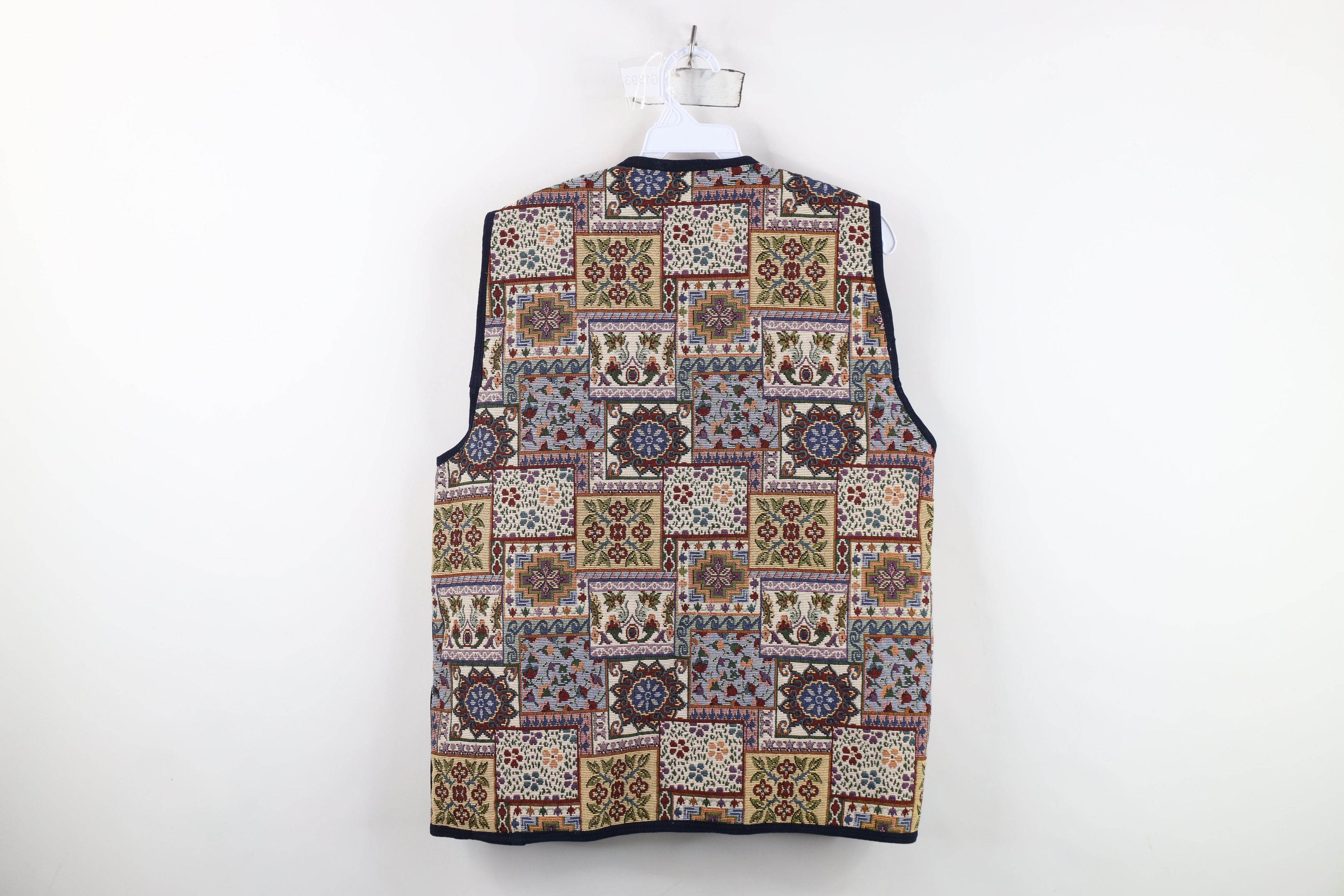 Vintage Vintage 90s Streetwear Needlepoint Toggle Button Vest Jacket Size L / US 10 / IT 46 - 10 Thumbnail