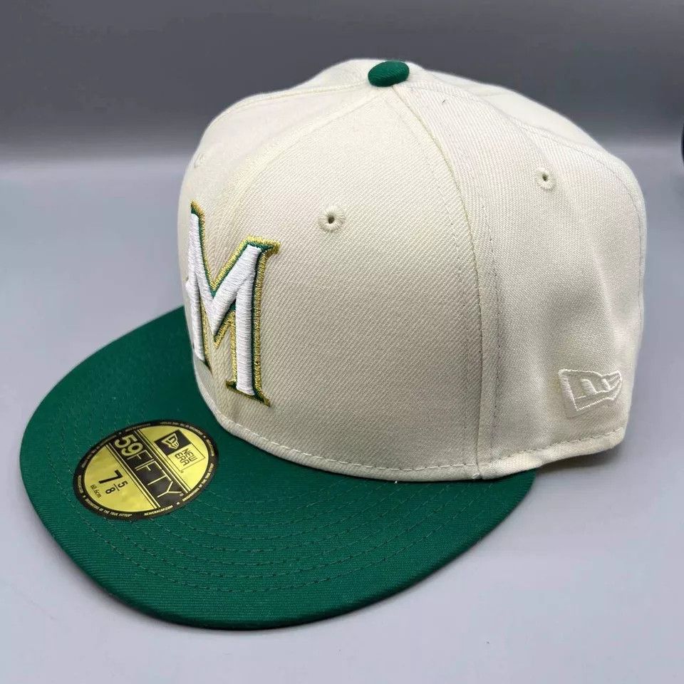 New Era Milwaukee Brewers Hat Men 7 5/8 59Fifty New Era Fitted Cap Size ONE SIZE - 4 Thumbnail
