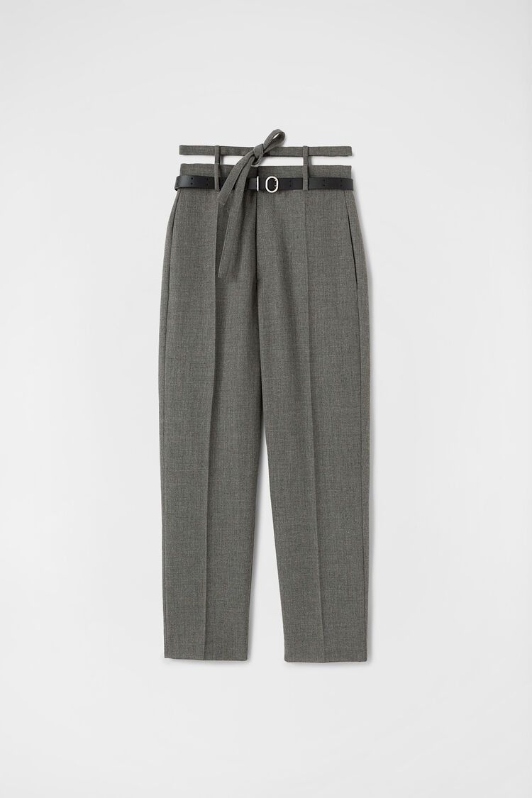 o1w1db10825 Belted Trousers in Grey