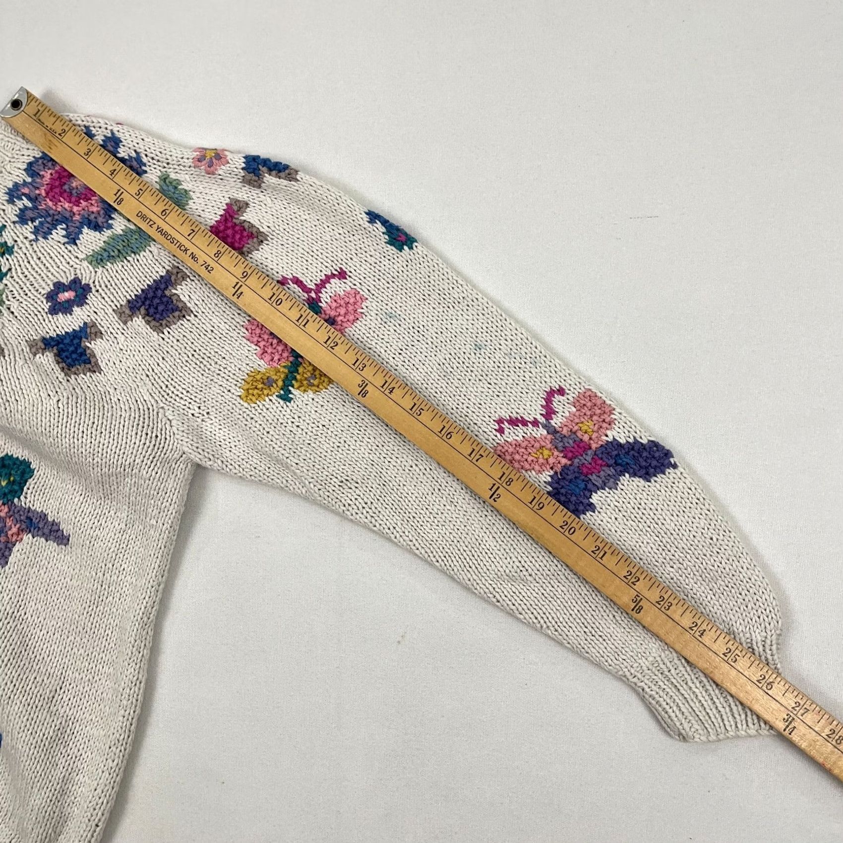 Vintage VINTAGE Northern Isles Cardigan Sweater Womens S Hand Knit Butterfly Floral Cottage Cardigan Mens? Size S / US 4 / IT 40 - 5 Thumbnail
