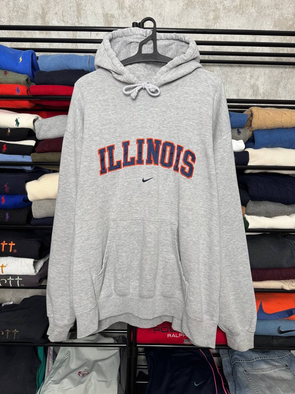 Nike Vintage Very rare Hoodie Nike ILLINOIS Size US XL / EU 56 / 4 - 1 Thumbnail
