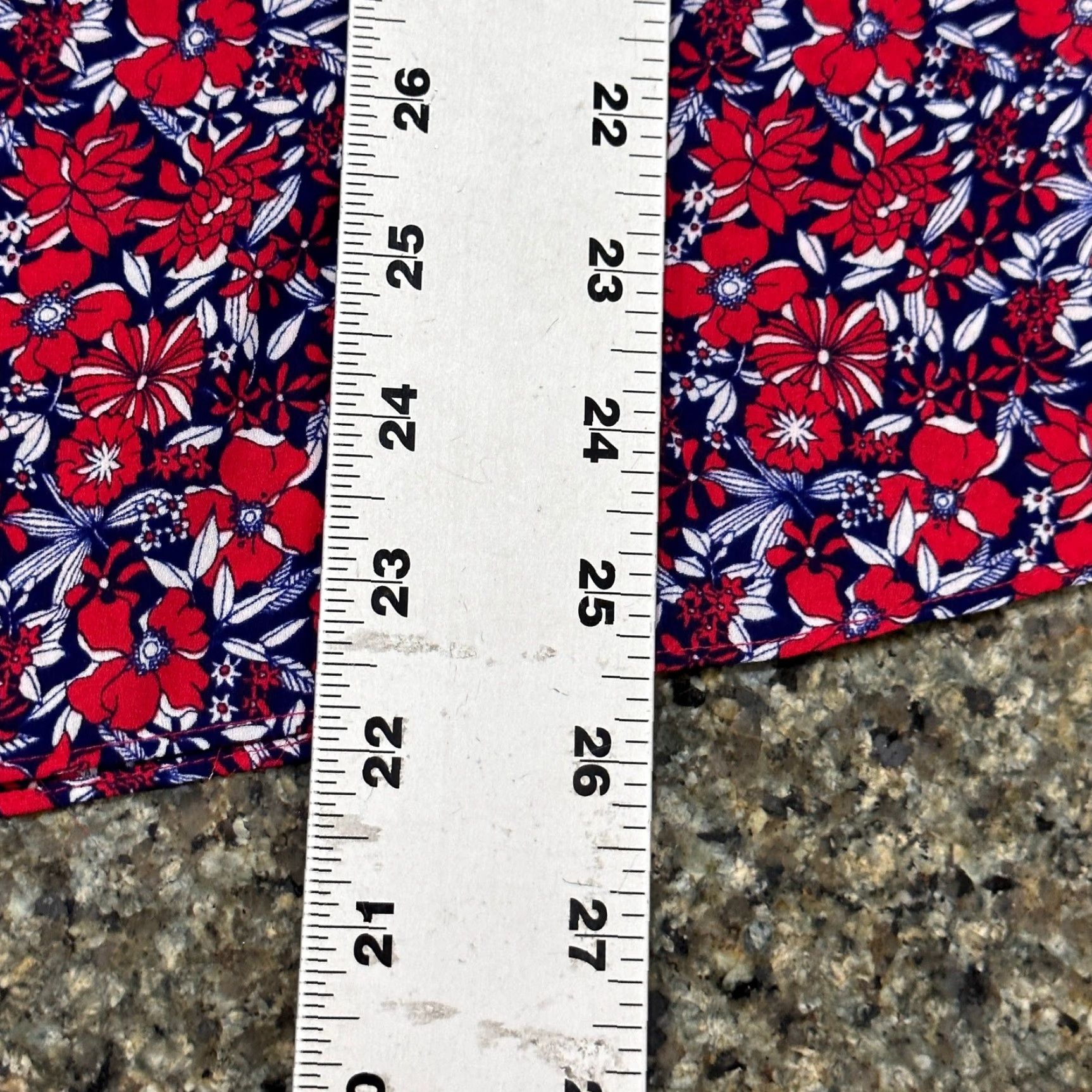 NYDJ NYDJ Blouse Plus 0X Red Floral Off the Shoulder Short Sleeve Tunic Womens Everyday Casual Summer Spring Fall Winter 0X Plus Polyester Machine Washable Size XL / US 12-14 / IT 48-50 - 6 Thumbnail