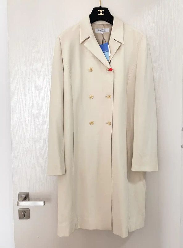 Lanvin Lanvin Beige Wool Blend Women's Coat 0089 Size M / US 6-8 / IT 42-44 - 1 Thumbnail