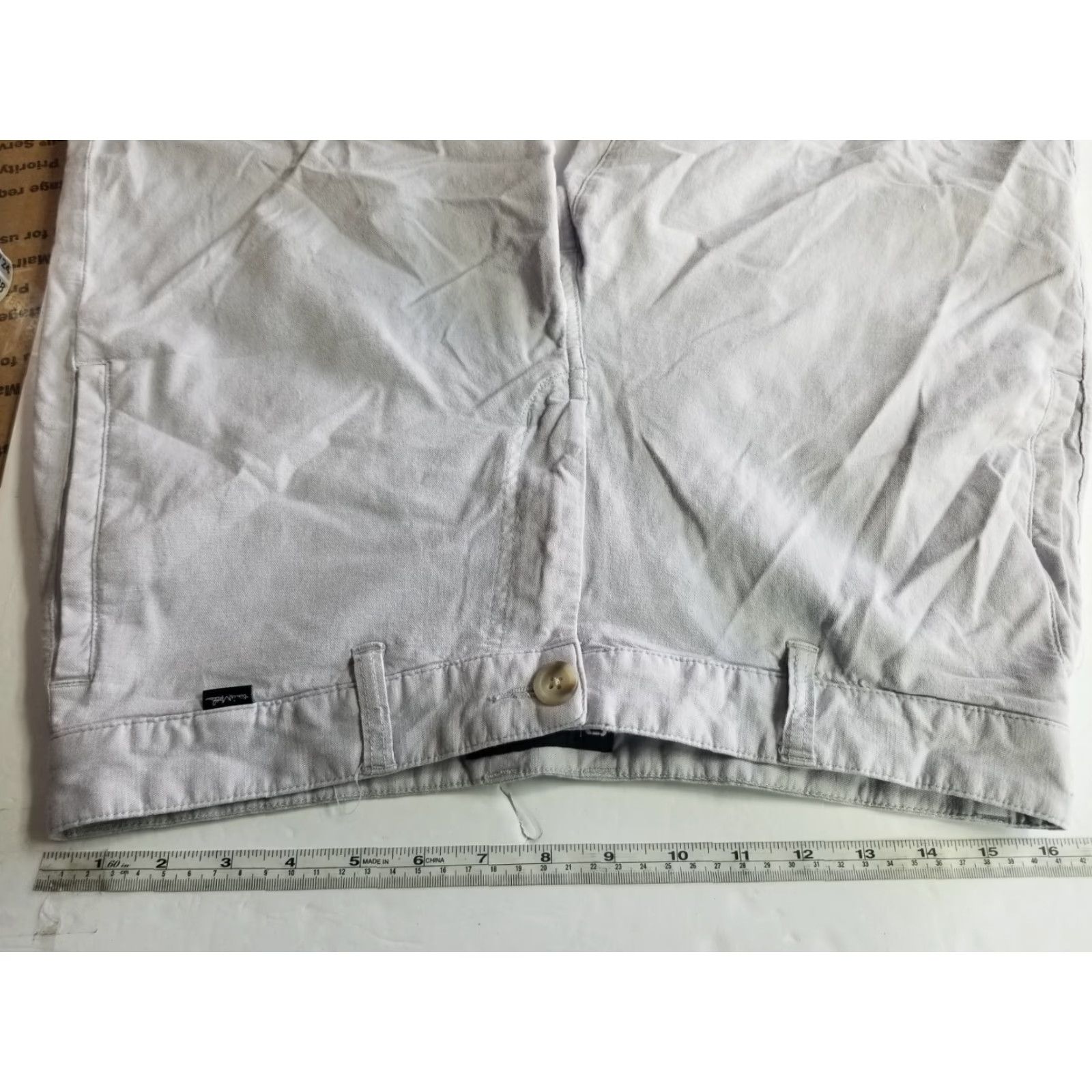 TravisMathew Travis Mathew Shorts Mens 33 Gray Lightweight Chino Casual Golf Active Regular Inseam 11in Logo Front Flat Front Pattern Solid Size US 33 - 3 Thumbnail