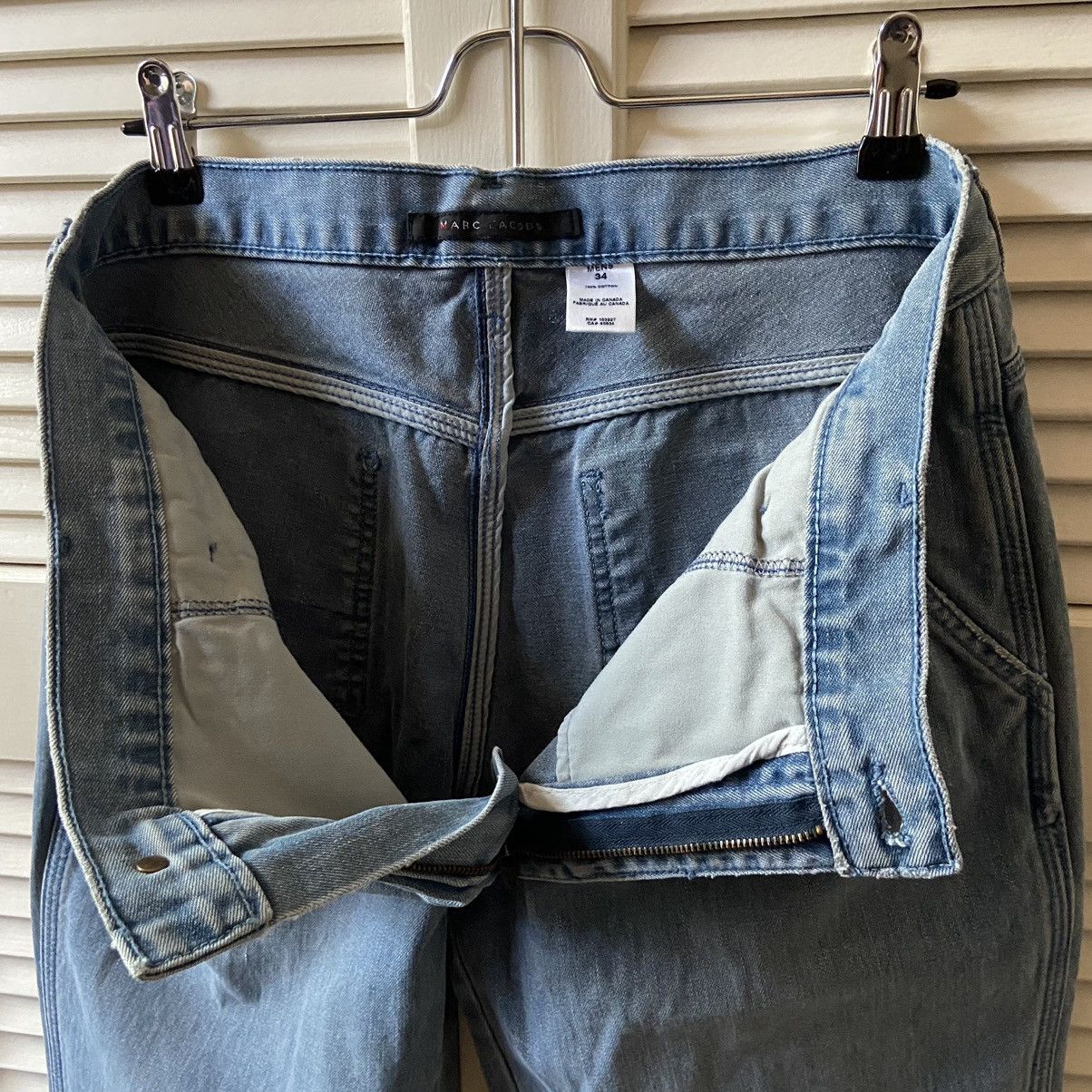 Marc Jacobs Marc Jacobs Wide Leg Bootcut Blue Denim Jeans Pants Size 34 Size US 34 / EU 50 - 4 Thumbnail