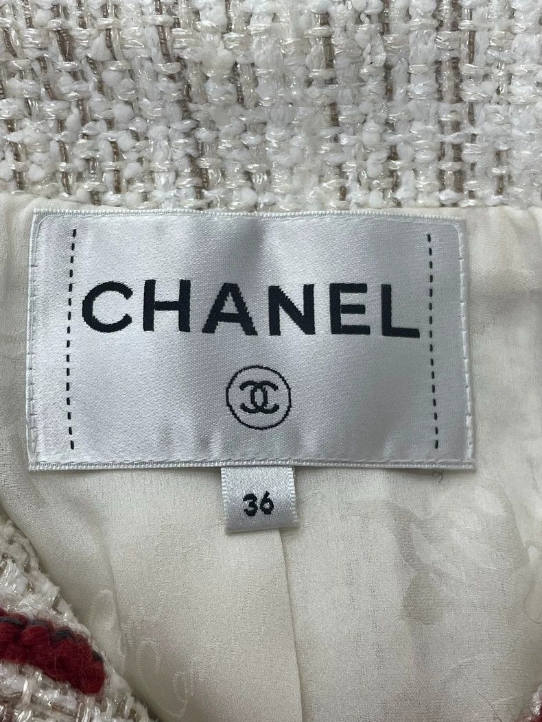 Chanel chanel Cruise series white braided navy collar red rolled- Size XS / US 0-2 / IT 36-38 - 4 Thumbnail