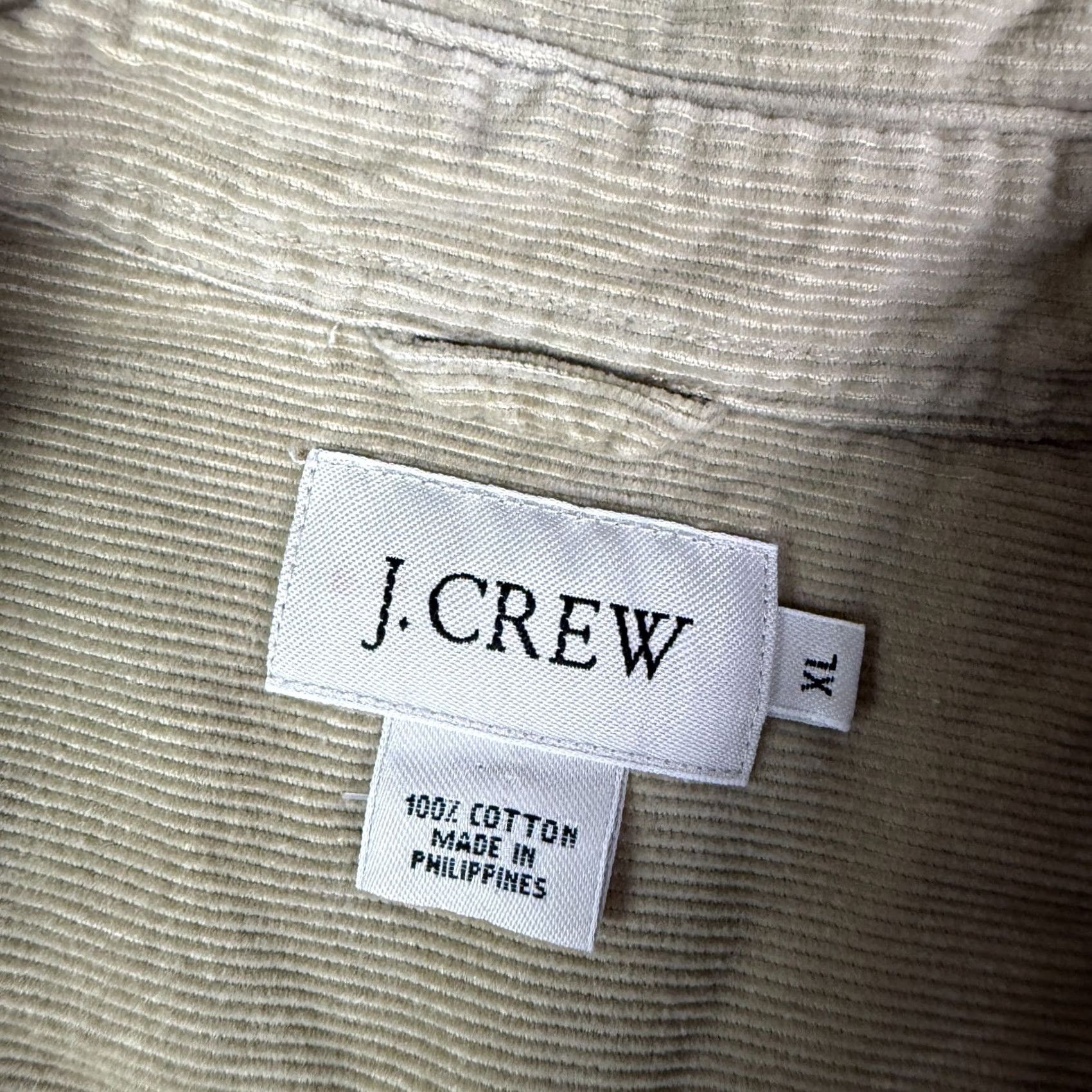 J.Crew J. Crew Fine Wale Corduroy Button Shirt Mens XL Beige Khaki Pocket Long Sleeve Size US XL / EU 56 / 4 - 3 Thumbnail
