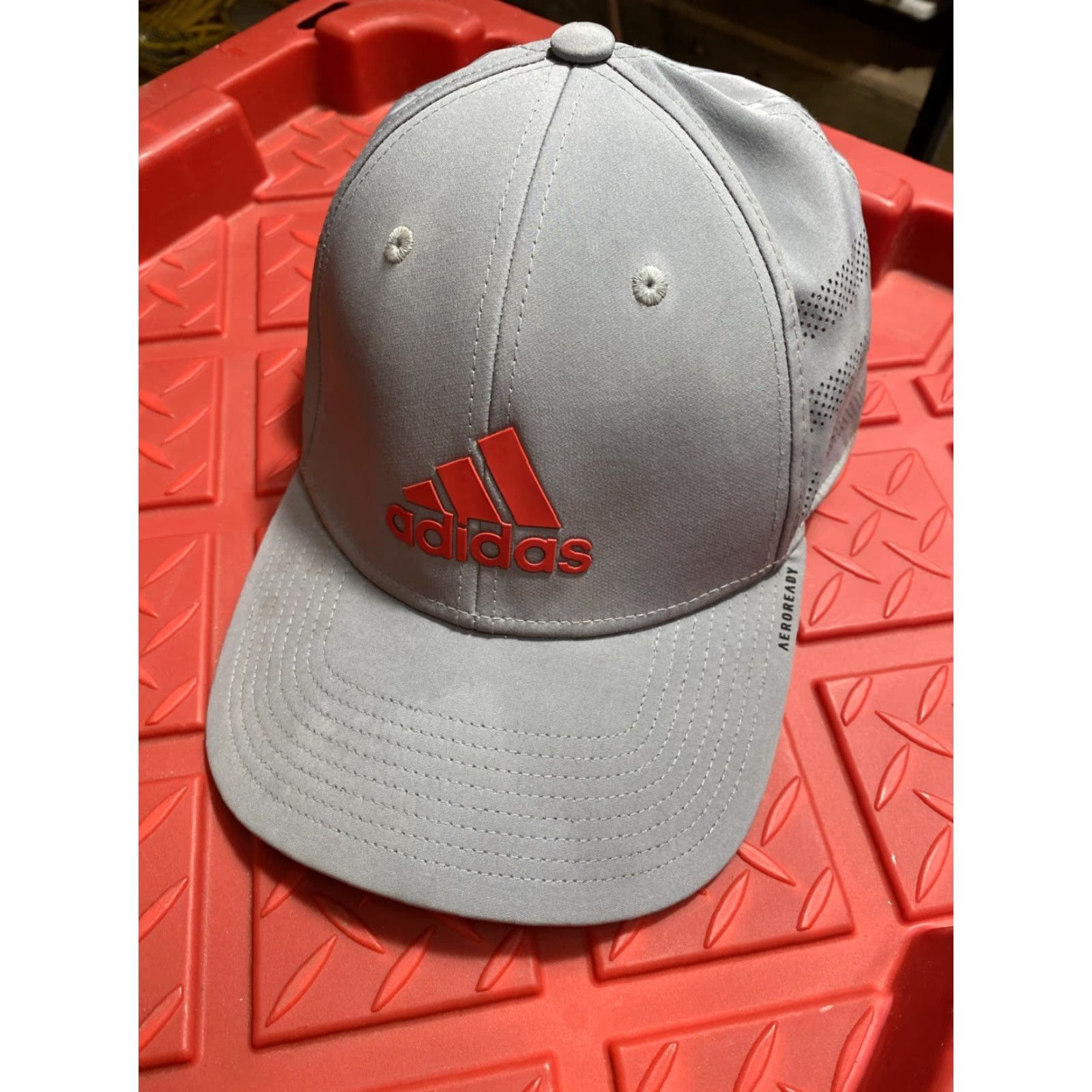 Adidas adidas Aeroready Ultralight Ball Cap L XL Gray Vented Running Hat Mens Adjustable Lightweight Size ONE SIZE - 2 Thumbnail