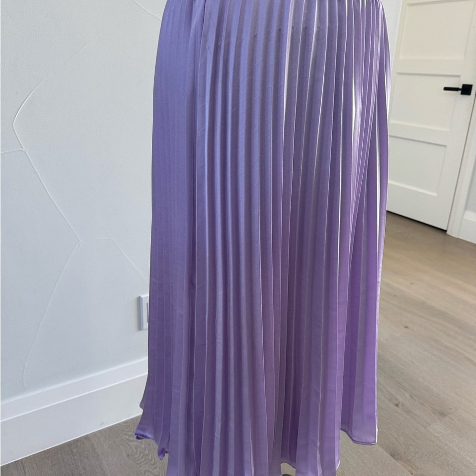 Other New Lavender Pleated Skirt size M/L Size 27" / US 4 / IT 40 - 2 Thumbnail