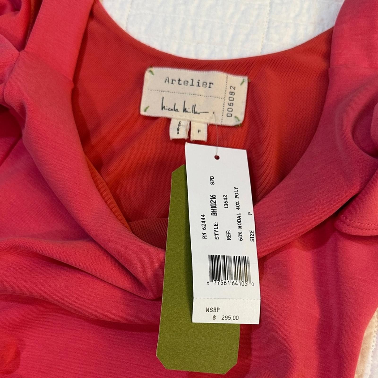 Other Artelier Nicole Miller sz 0 Pink Off-Shoulder Dress $295.00 Size XS / US 0-2 / IT 36-38 - 2 Thumbnail