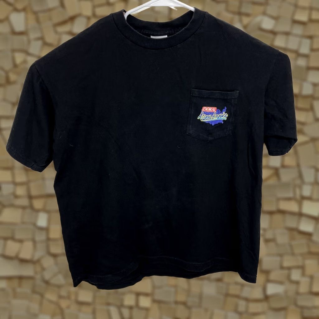 Vintage VINTAGE American Born Across America Tobacco T Shirt XL Unisex Black 1990s Grunge Pocket Doral Size US XL / EU 56 / 4 - 1 Thumbnail