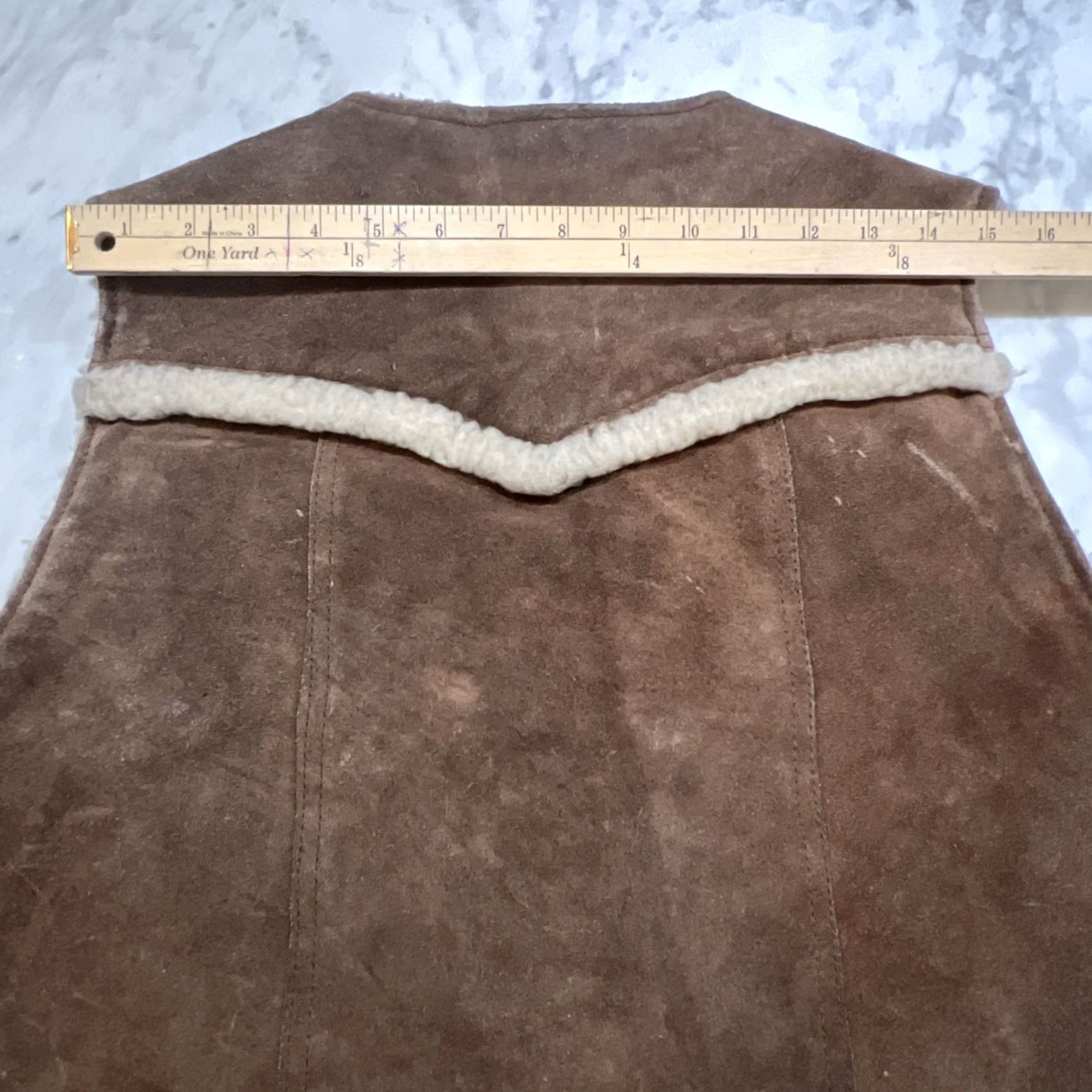 Vintage VINTAGE Miller Stockman Western Suede Leather Vest Men L Lined Cowhide Brown XS? No Size US L / EU 52-54 / 3 - 7 Thumbnail