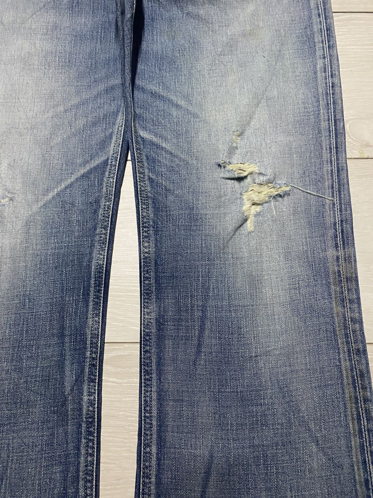 KOZABURO × Wrangler Wrangler Euro Fit Wide Leg Baggy Distressed Jeans Size US 34 / EU 50 - 8 Thumbnail