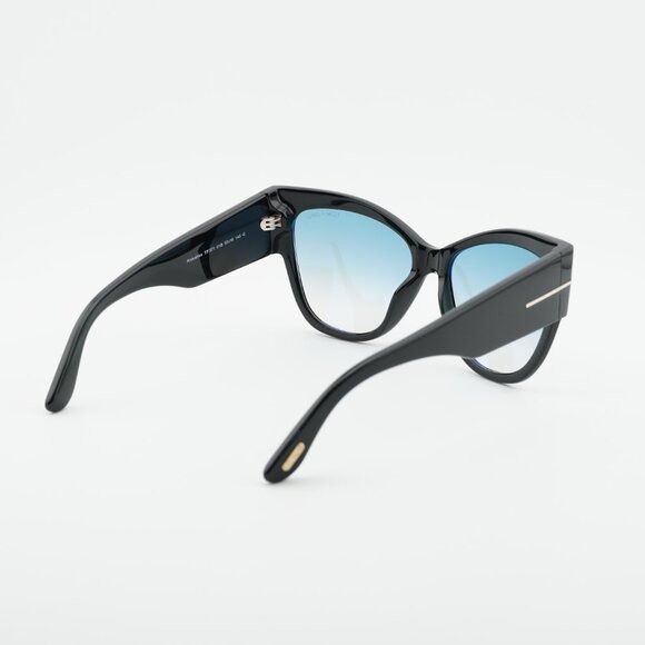 Tom Ford Tom Ford Anoushka FT0371 01B Sunglasses Shiny Black Cat Eye Size ONE SIZE - 9 Thumbnail