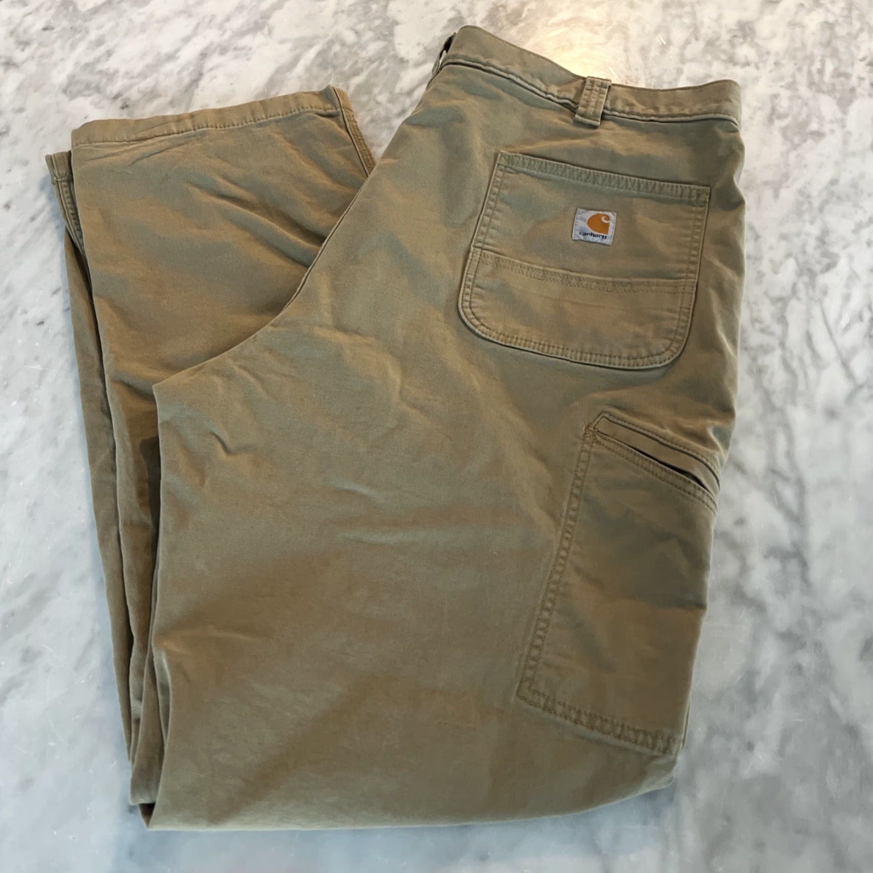 Carhartt Carhartt Pants Men’s 42x34 Relaxed Fit Khaki Side Pocket 5-Pocket Design 102291 253 Cotton Spand Beige Size US 42 / EU 58 - 2 Thumbnail