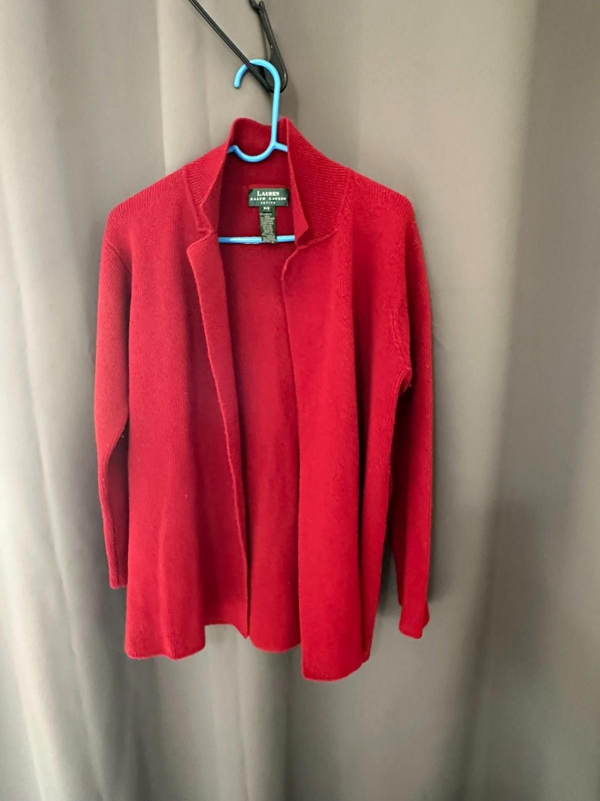 Lauren Ralph Lauren Lauren Ralph Lauren Red Knit Cardigan (P/S Petite) Size S / US 4 / IT 40 - 6 Thumbnail