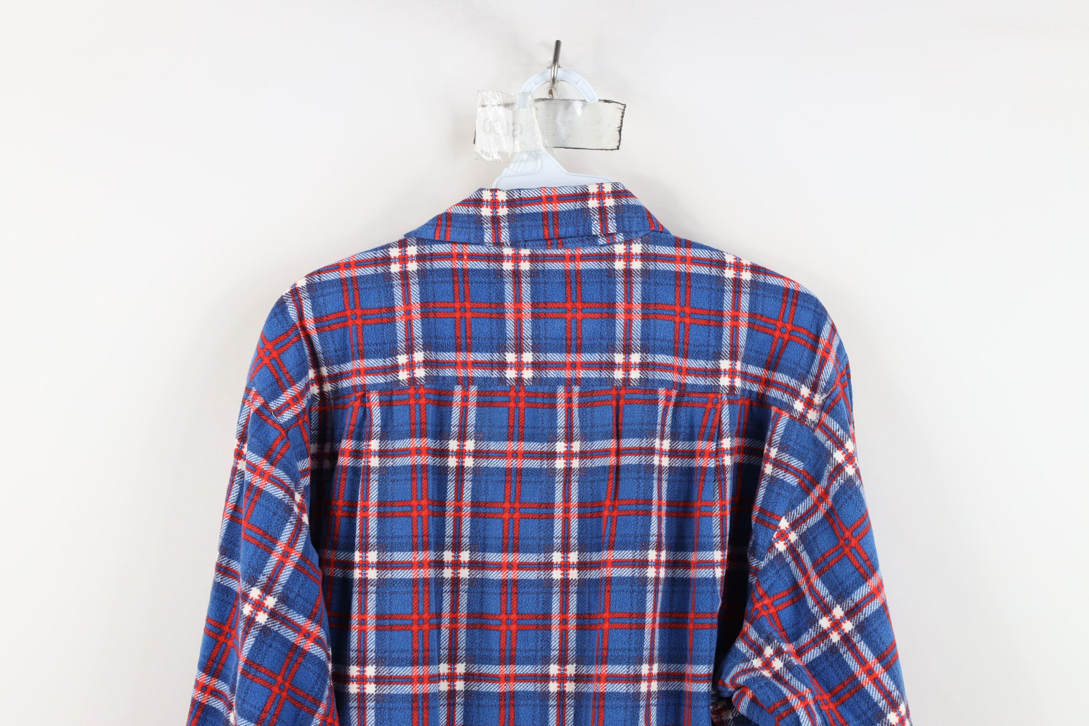 Vintage Vintage 70s Streetwear Collar Flannel Button Shirt Plaid Size US L / EU 52-54 / 3 - 13 Thumbnail