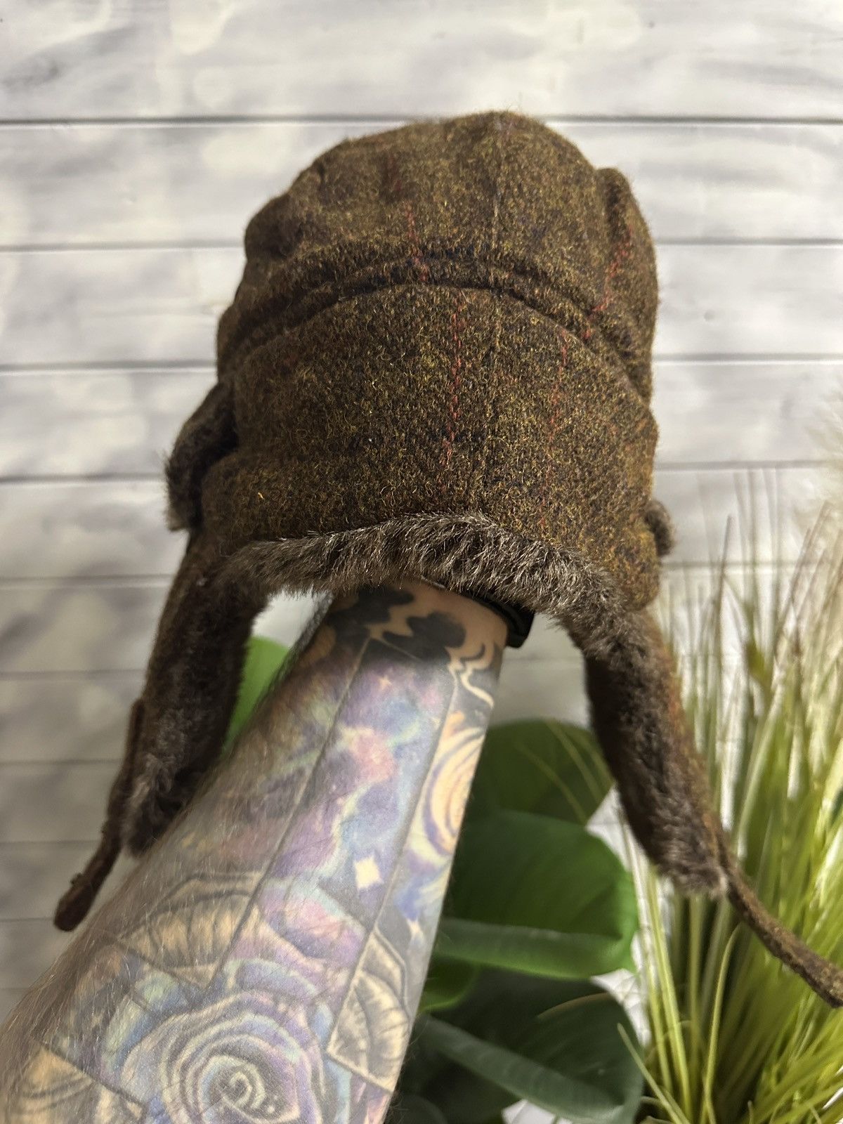 Harris Tweed Rare Hat Harris Tweed Fair Fur Fuzzi Style Y2K Size ONE SIZE - 5 Thumbnail