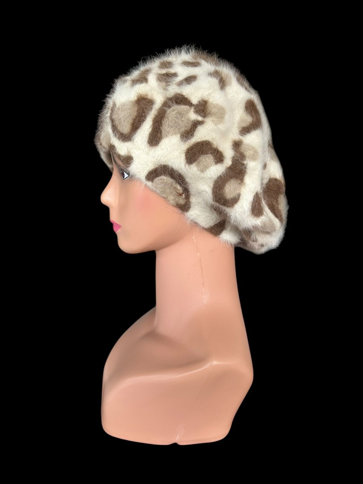 Leopard Japanese Style Fur Baret Hats