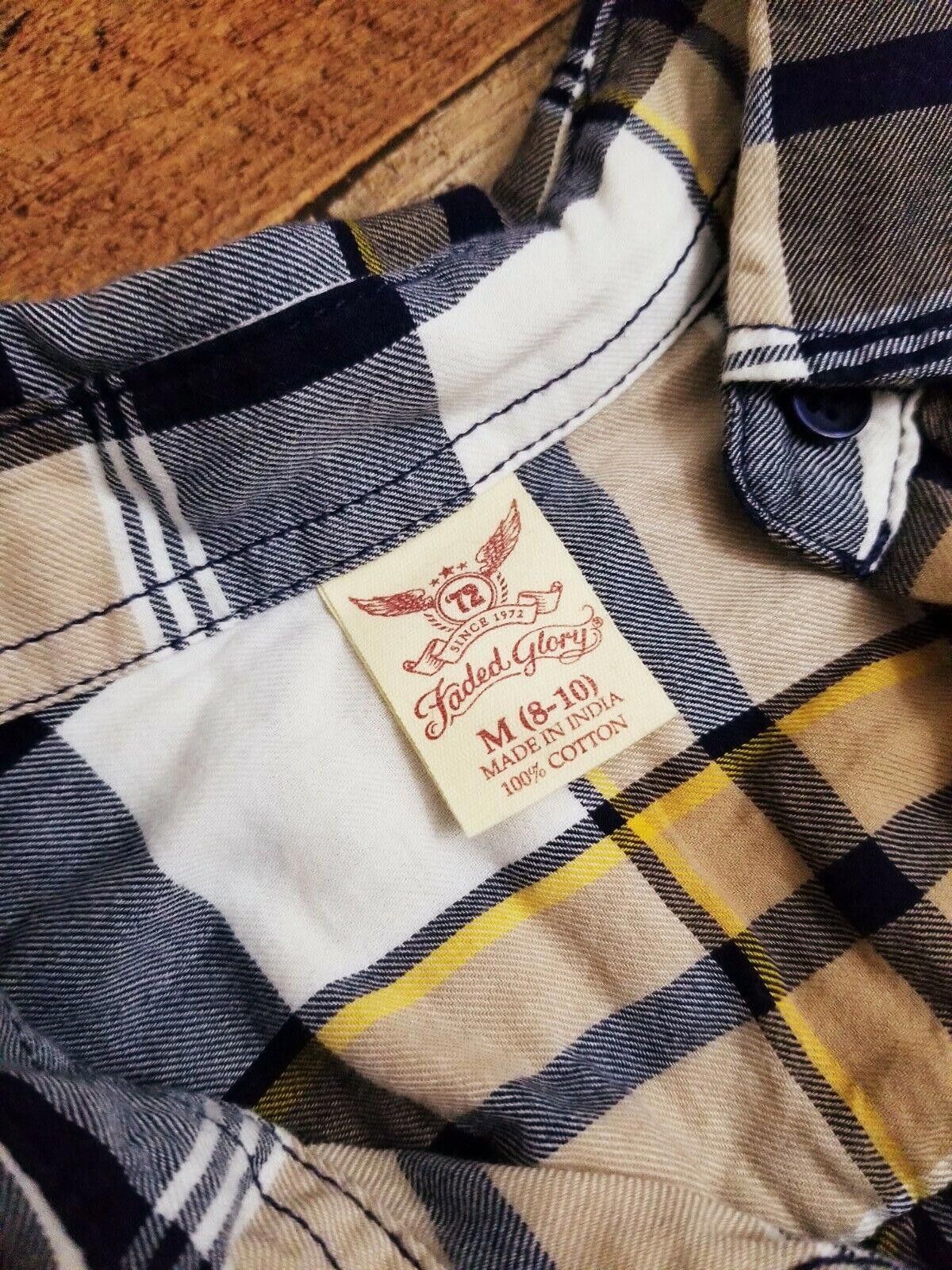 Cartoon Network Womens tops lot medium Cato Navy Blue Button Down Plaid Size M / US 6-8 / IT 42-44 - 2 Thumbnail