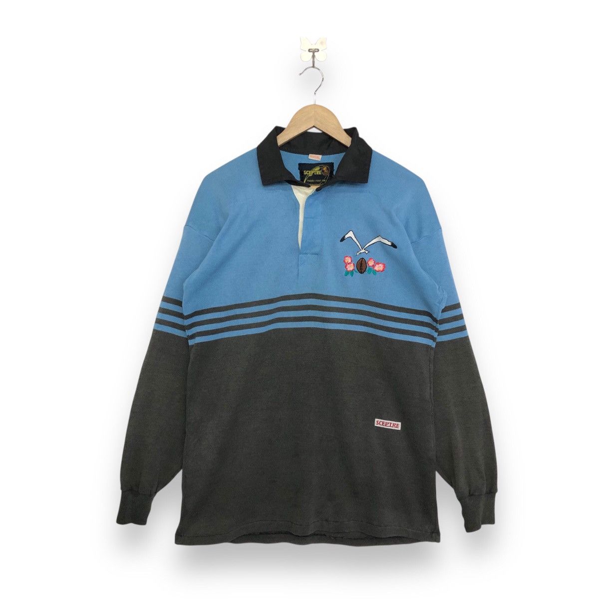 Sports Specialties SCEPTRE VINTAGE COLOUR BLOCK RUGBY POLO SHIRT Size US L / EU 52-54 / 3 - 1 Thumbnail