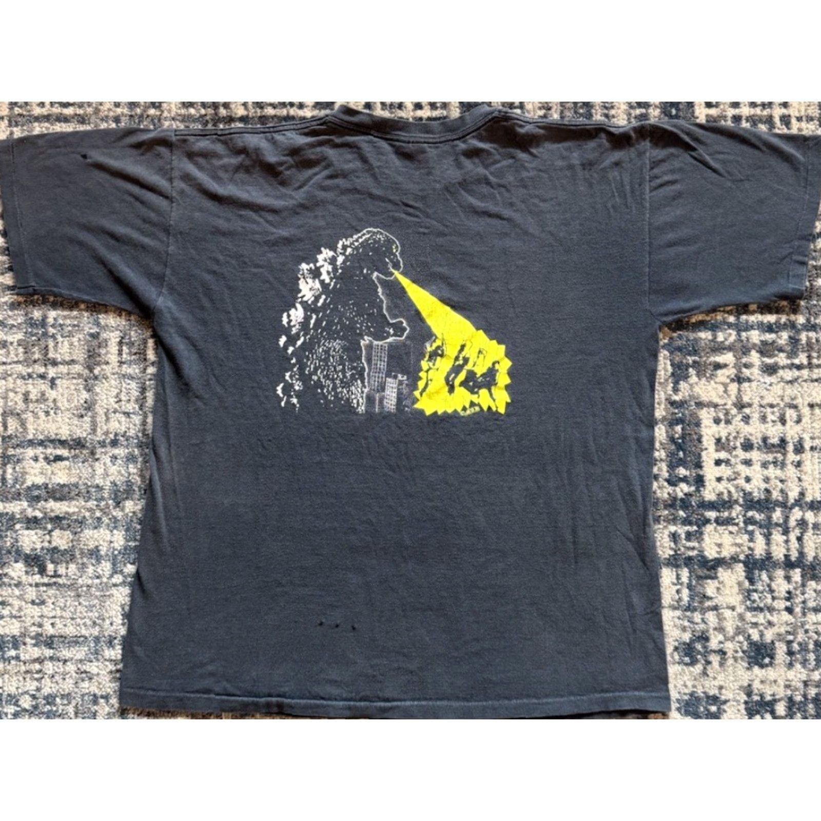Vintage VINTAGE Adrenaline O.D. Humungousfungusamongus T Shirt XL Black Cotton Crew Neck Short Sleeve RP Men's 80s Band Punk Graphic Print Double-Sided Size US XL / EU 56 / 4 - 4 Thumbnail