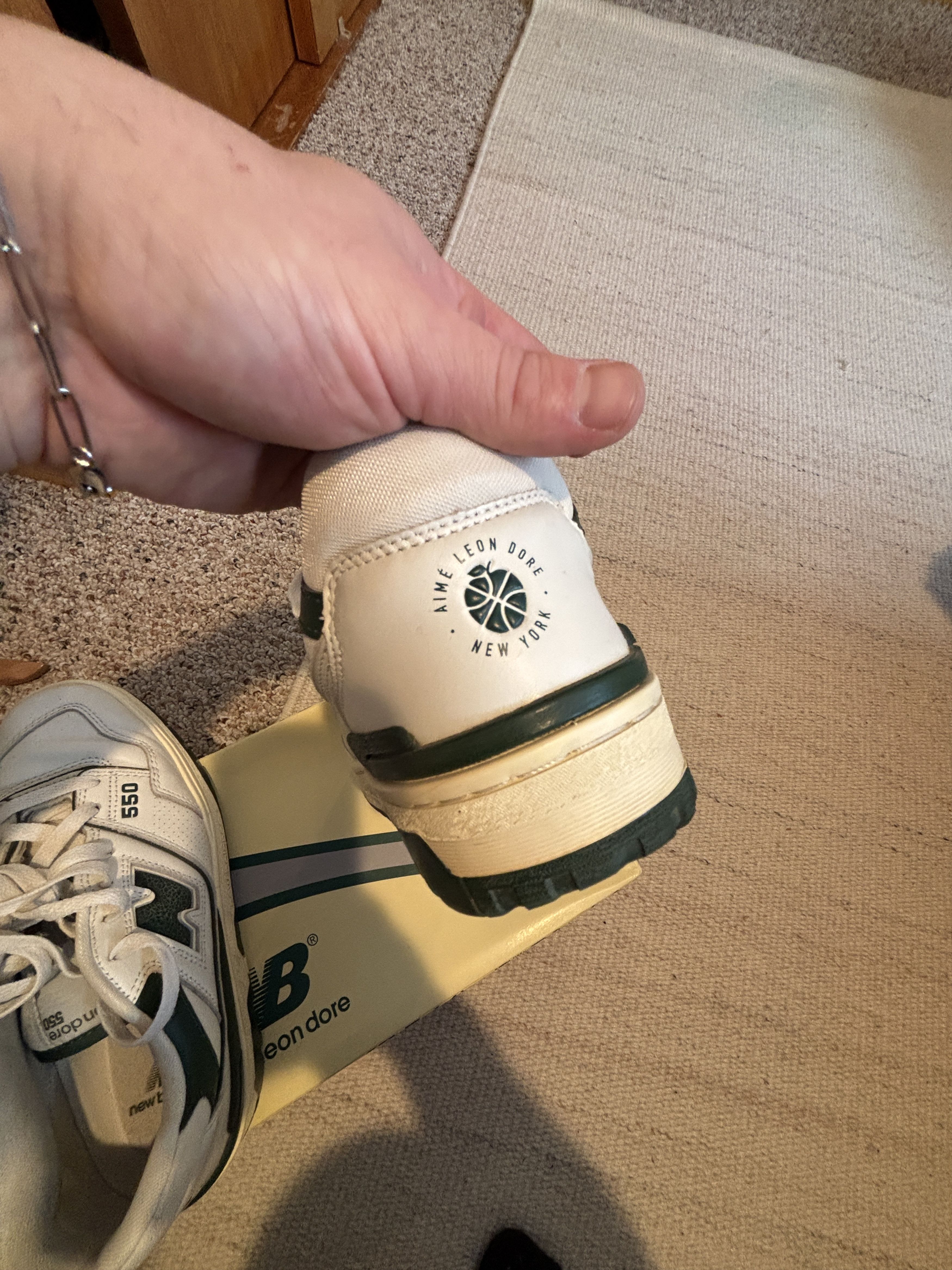 Aime Leon Dore × New Balance New Balance 550 Aime Leon Dore White Green Size US 7 / EU 40 - 4 Thumbnail