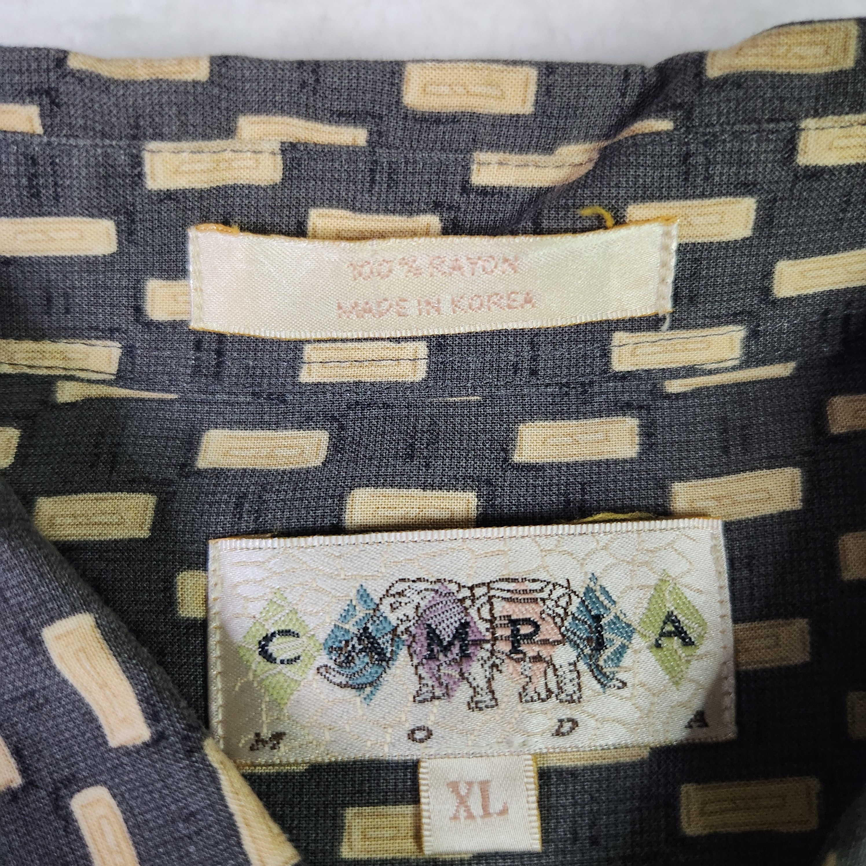 Campia Moda Campia Moda VINTAGE Button Up Shirt XL Gray Short Sleeve Size US XL / EU 56 / 4 - 5 Thumbnail