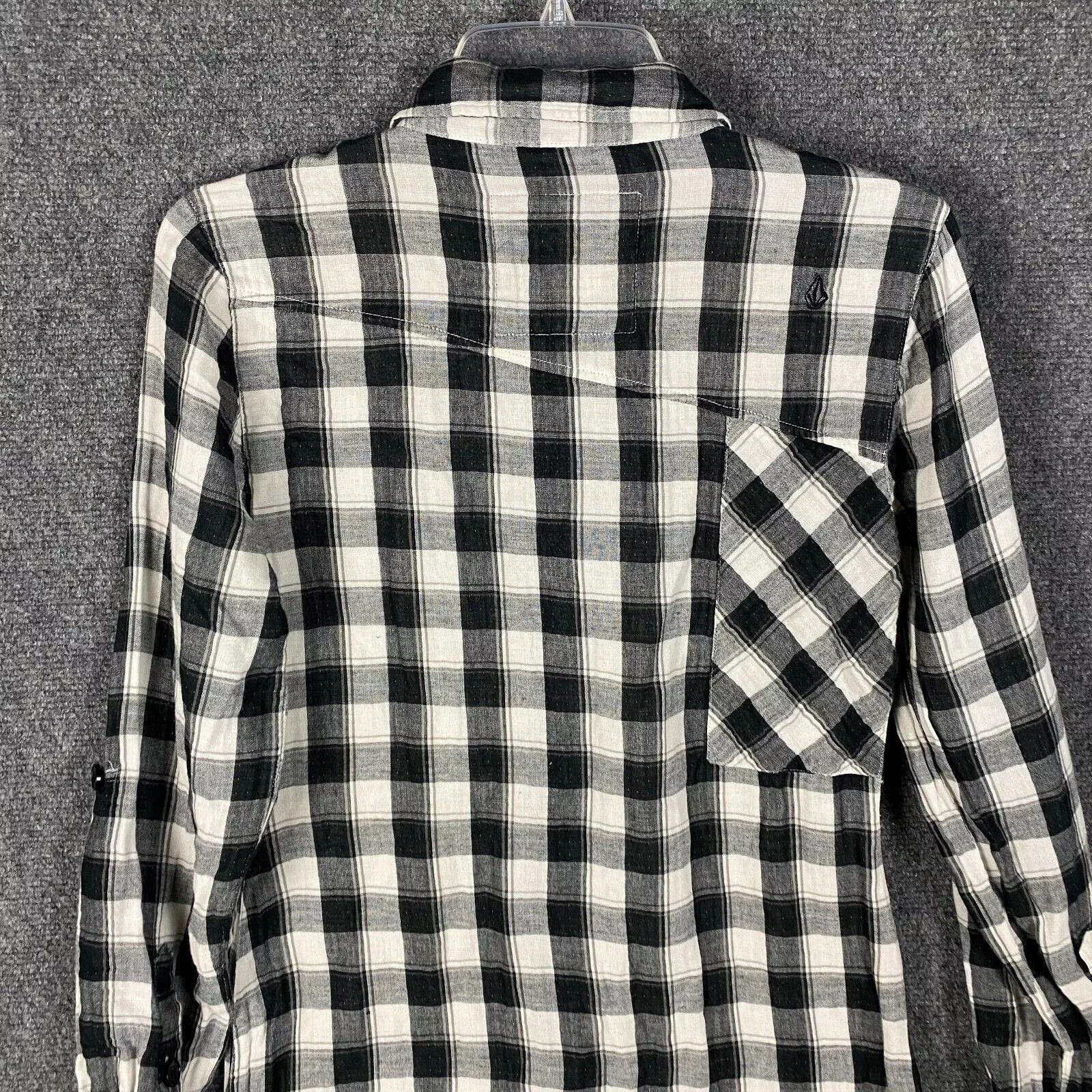 Volcom Volcom Button Up Top Women's Small Long Sleeve Checkers Size S / US 4 / IT 40 - 11 Thumbnail