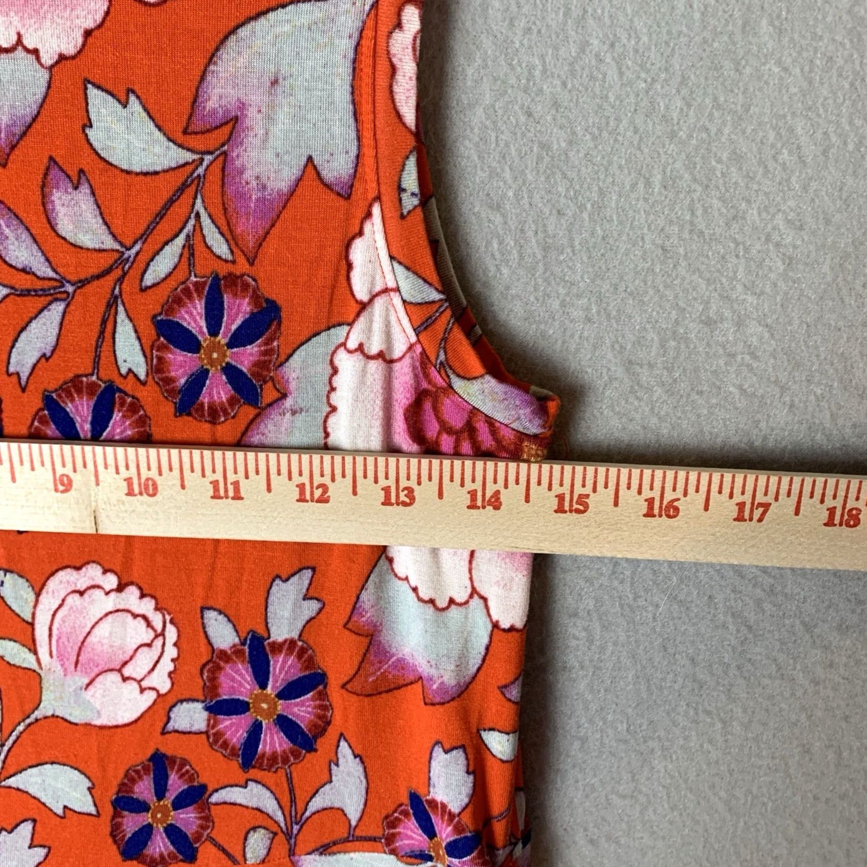 Vintage Maeve Dress Womens M Orange Anthropologie Cleary Women Floral Sleeveless Boho Size M / US 6-8 / IT 42-44 - 6 Thumbnail