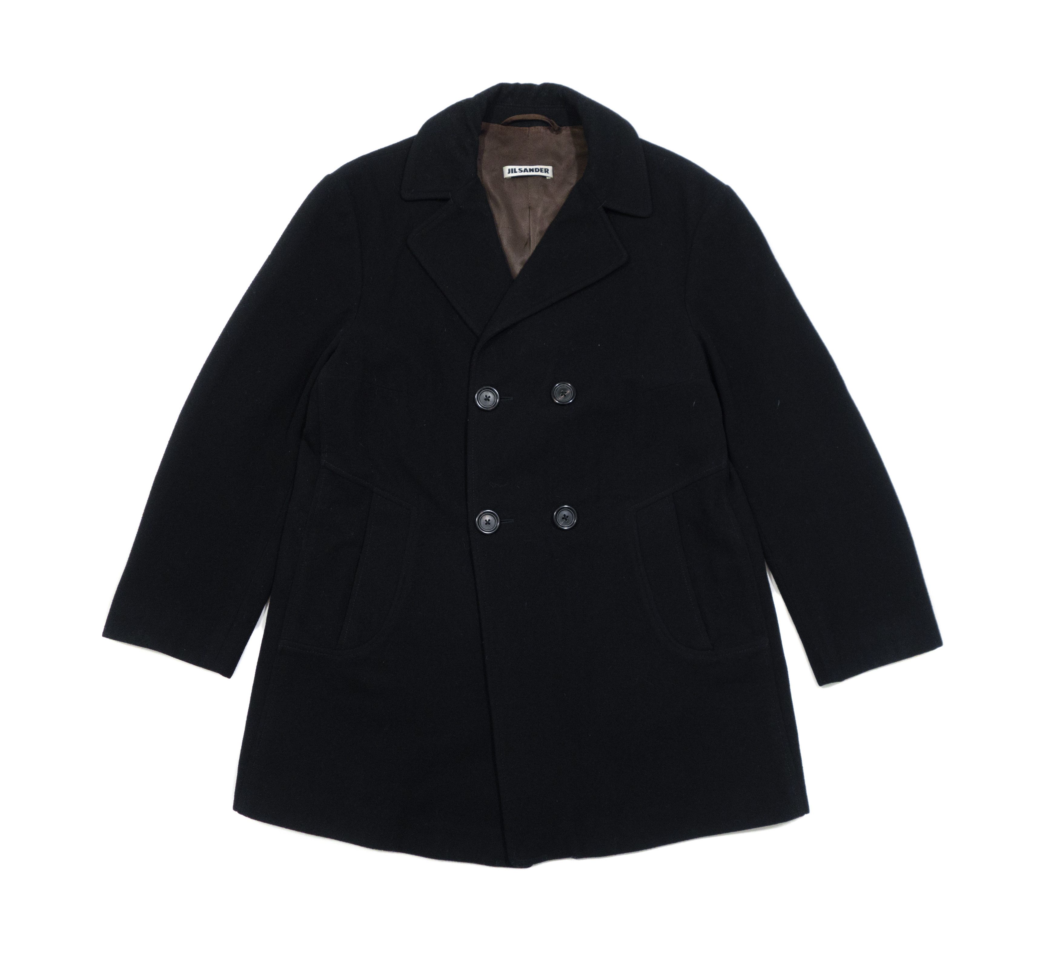 Jil Sander 00s Wool Double-Breasted Peacoat Jacket Raf Simons Size S / US 4 / IT 40 - 1 Thumbnail