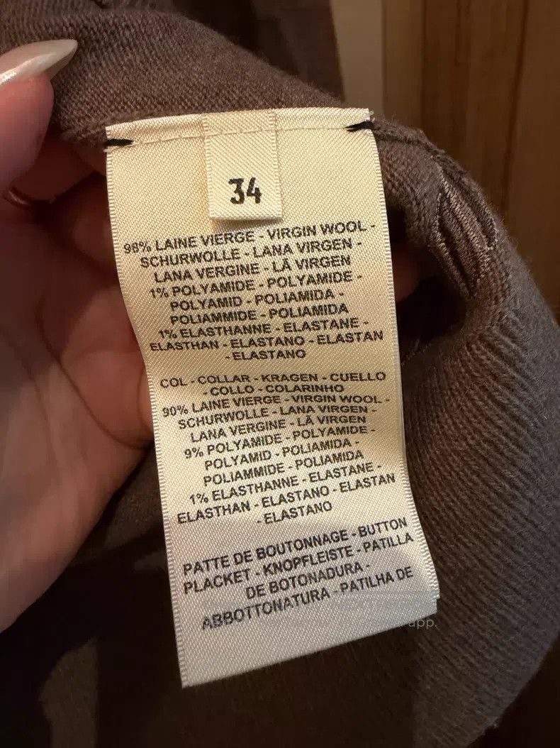 Hermes Hermes Elephant Grey Embroidered Wool Knit Cardigan Size XXS / US 00 / IT 34 - 6 Thumbnail