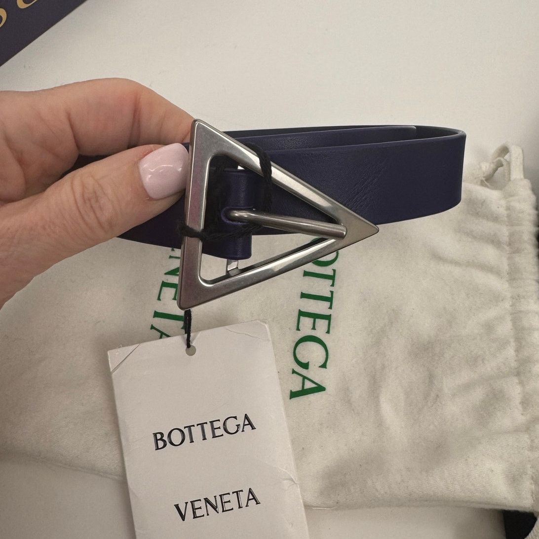 Unisex Bottega Veneta NWT Purple Leather Belt 90cm / 36 in