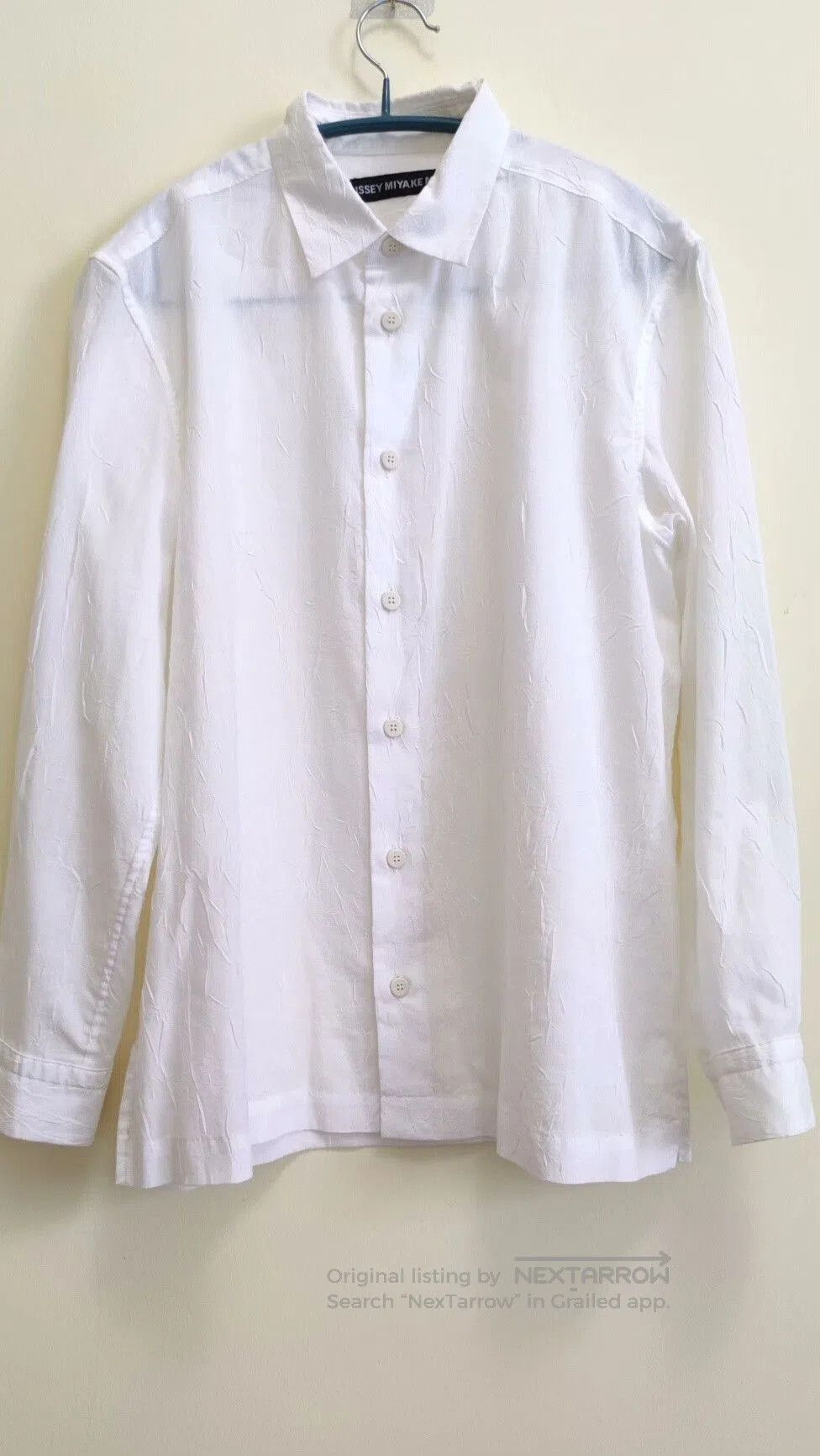Issey Miyake Issey Miyake Pleated White Shirt for Men. Size US S / EU 44-46 / 1 - 3 Thumbnail