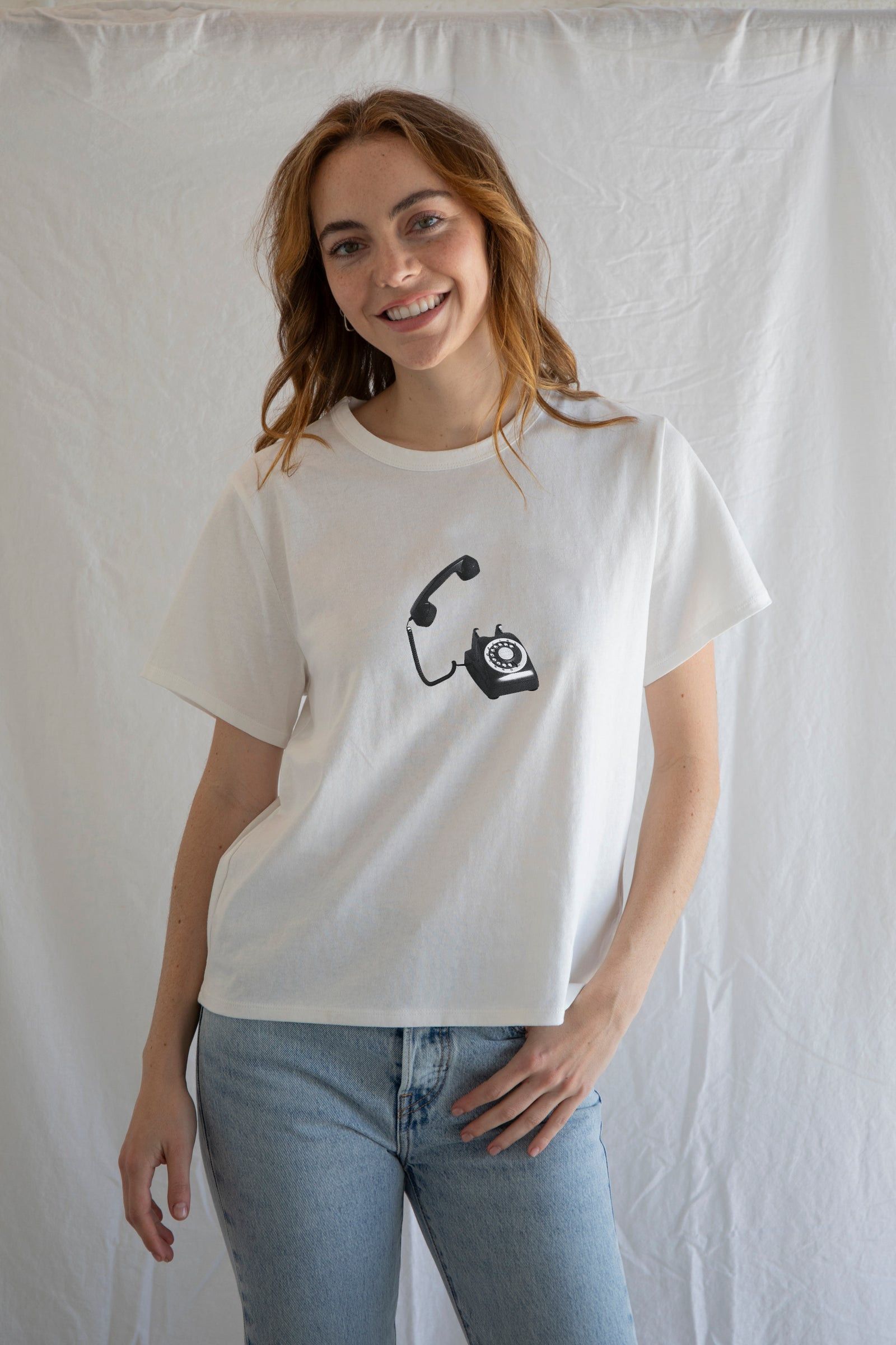 Vintage Vintage Telephone Tee – Retro Vibes Meet Modern Edge Size M / US 6-8 / IT 42-44 - 1 Thumbnail