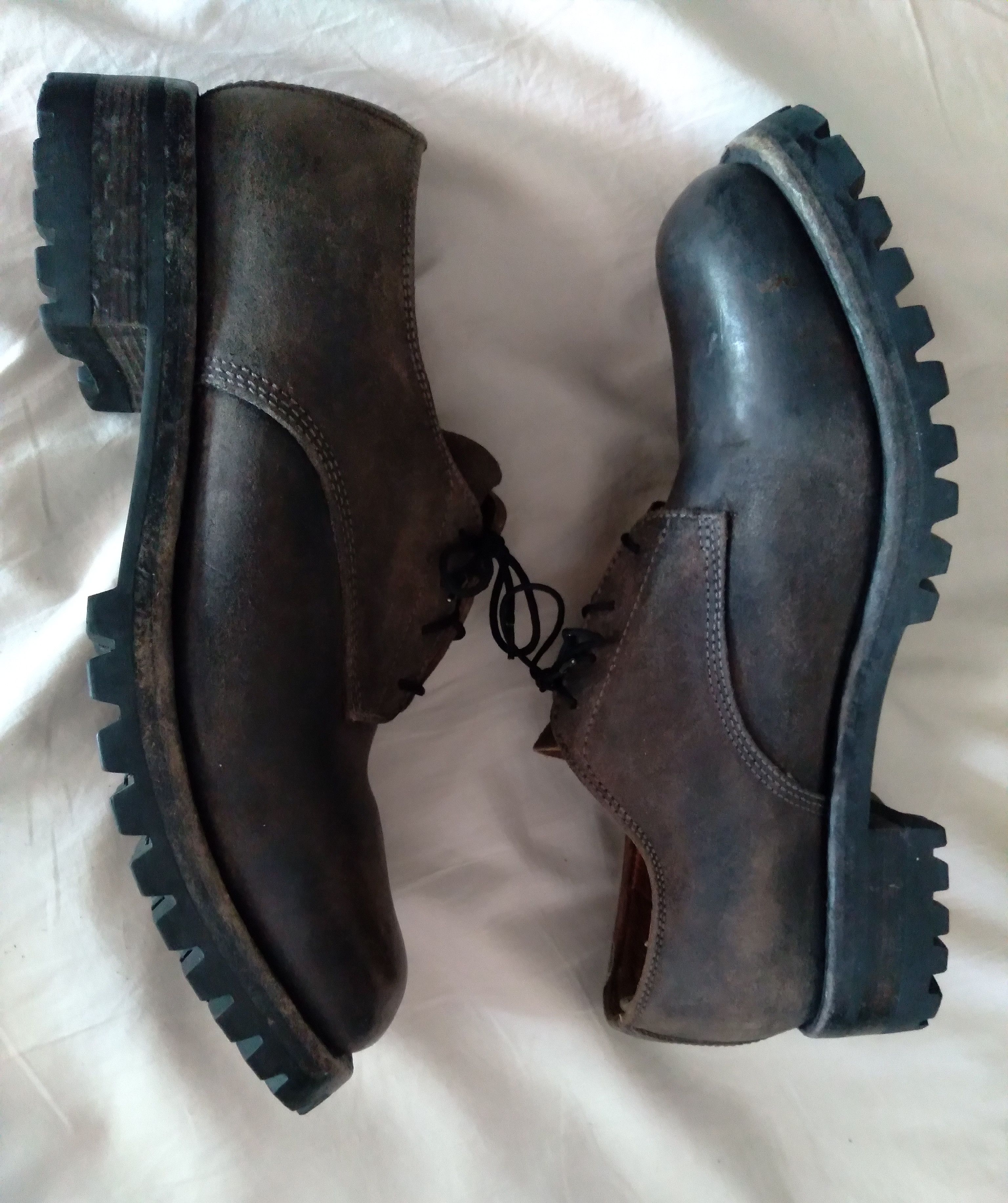 Ancoats Horse Leather Derby Shoes Lug Italy 44 11