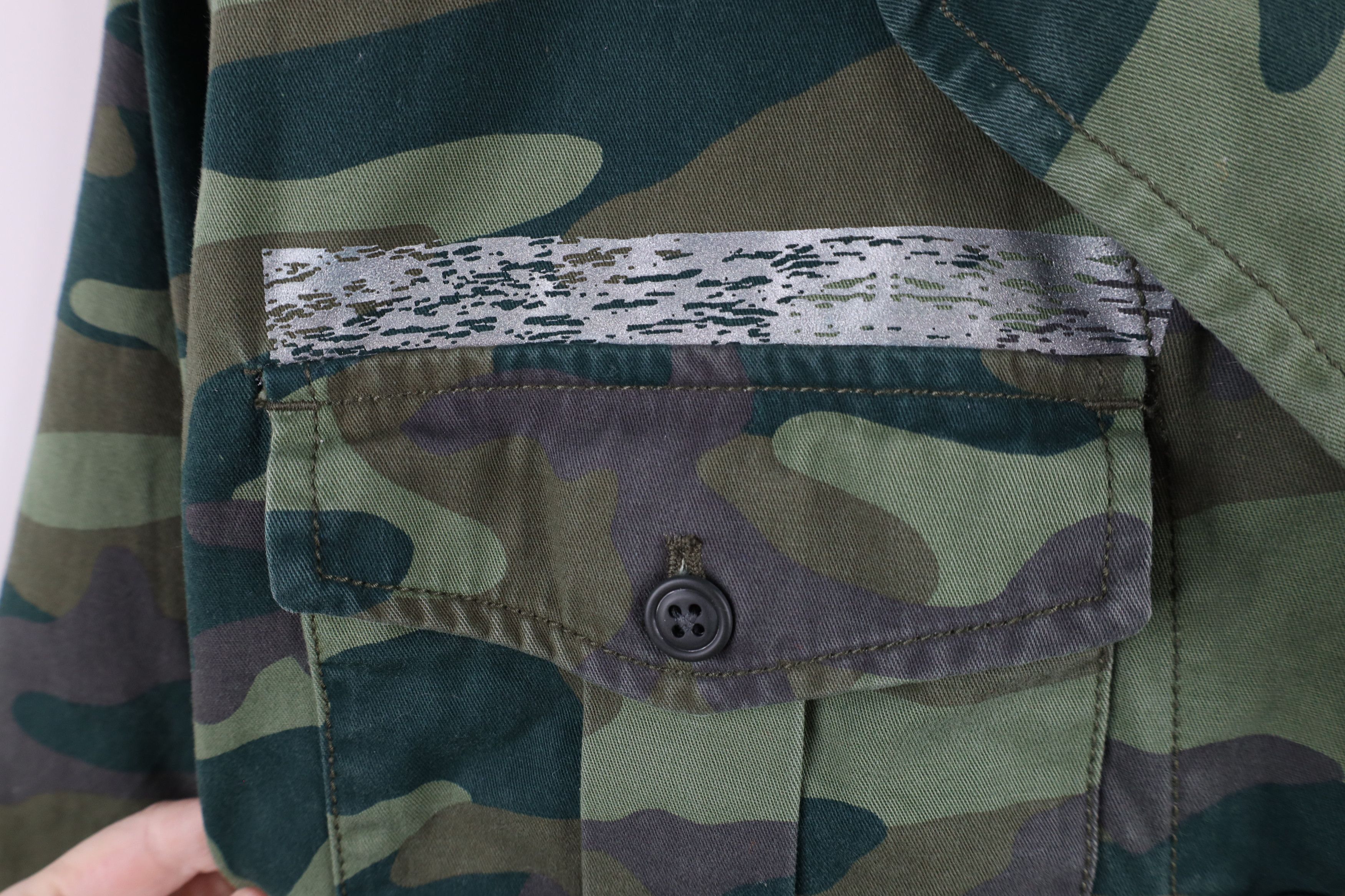 Gap × Vintage Vintage Y2K Gap Belted Camouflage Military Field Jacket Coat Size XL / US 12-14 / IT 48-50 - 6 Thumbnail