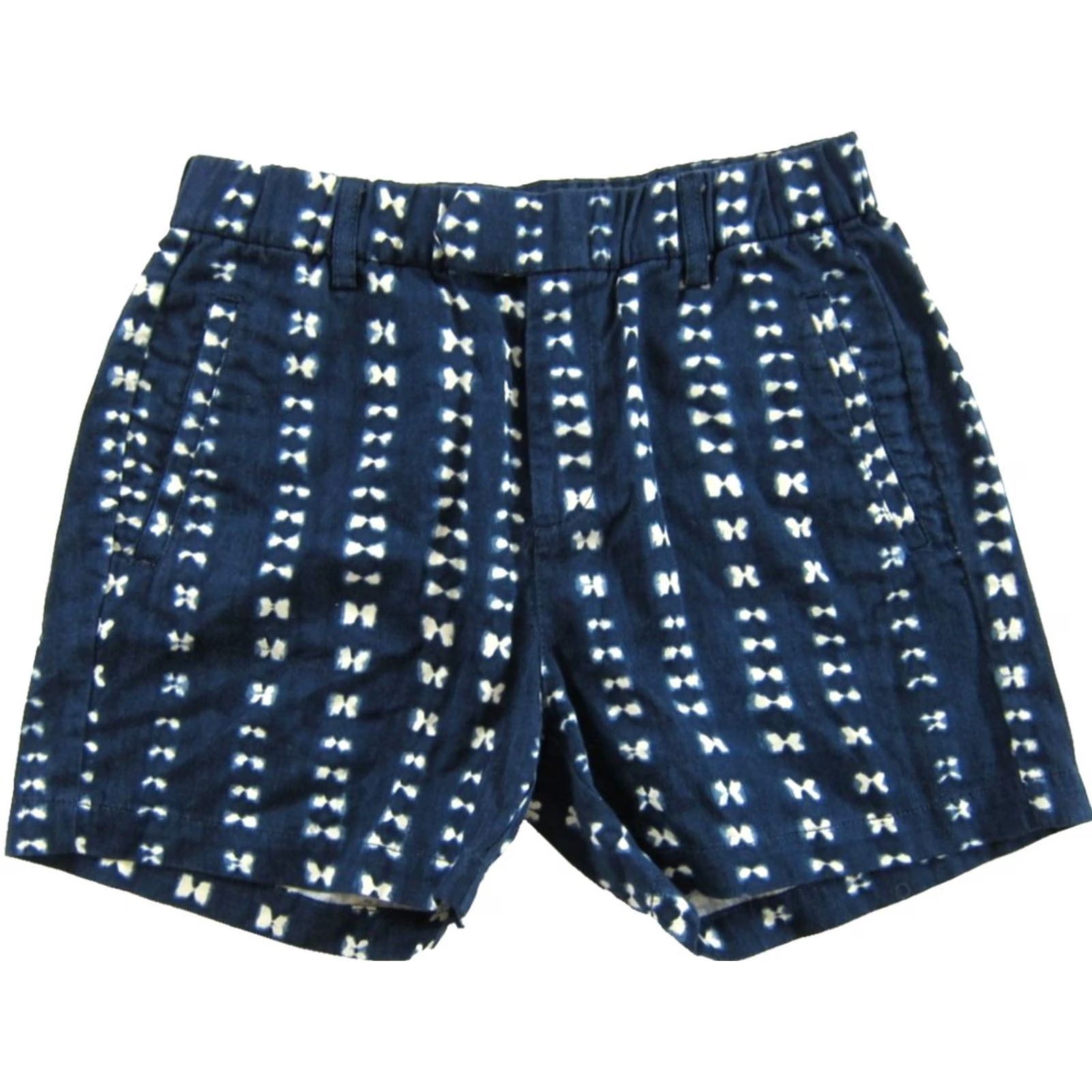 J.Crew J.CREW Shorts Chino 2 Blue White Block Dye Elastic Waist Pocket Womens 27" Waist 4 pockets 2 Size 26" / US 2 / IT 38 - 2 Thumbnail