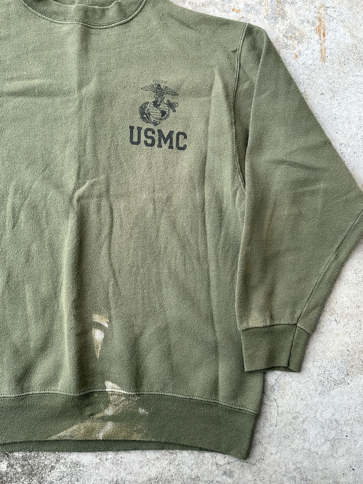 Vintage USMC Military Army Sunfade Stenciled prisoner sweatshirt Size US S / EU 44-46 / 1 - 4 Thumbnail